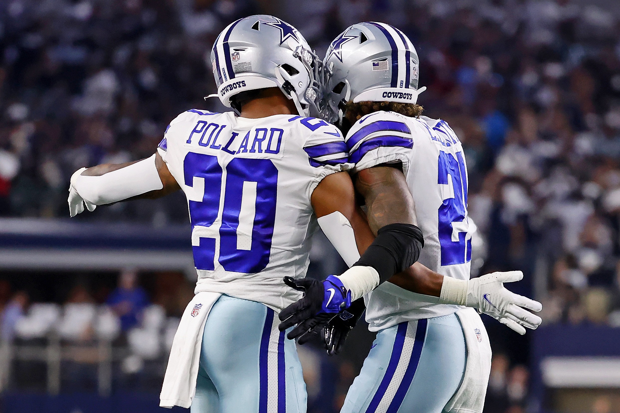 dallas cowboys ezekiel elliott, tony pollard against philadelphia eagles