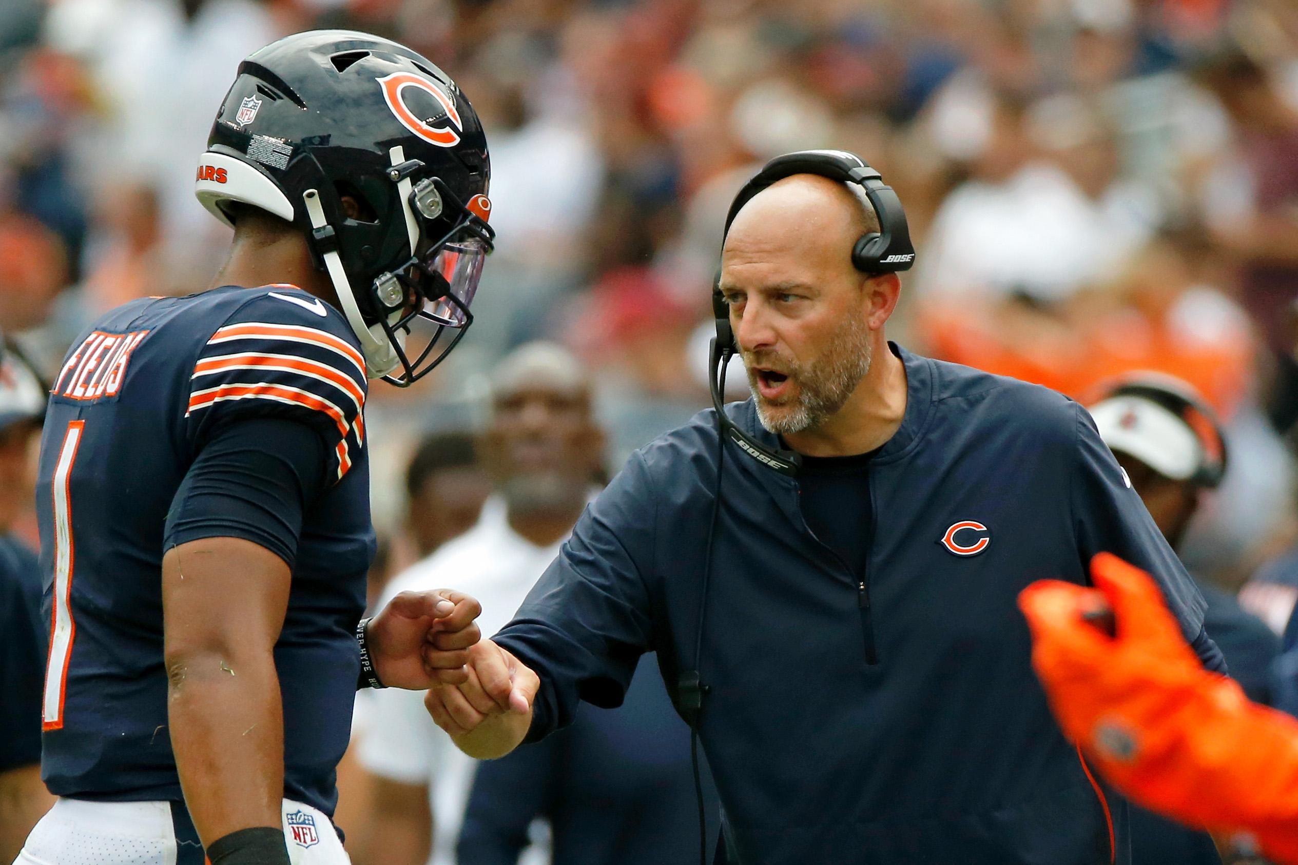 chicago bears justin fields, matt nagy