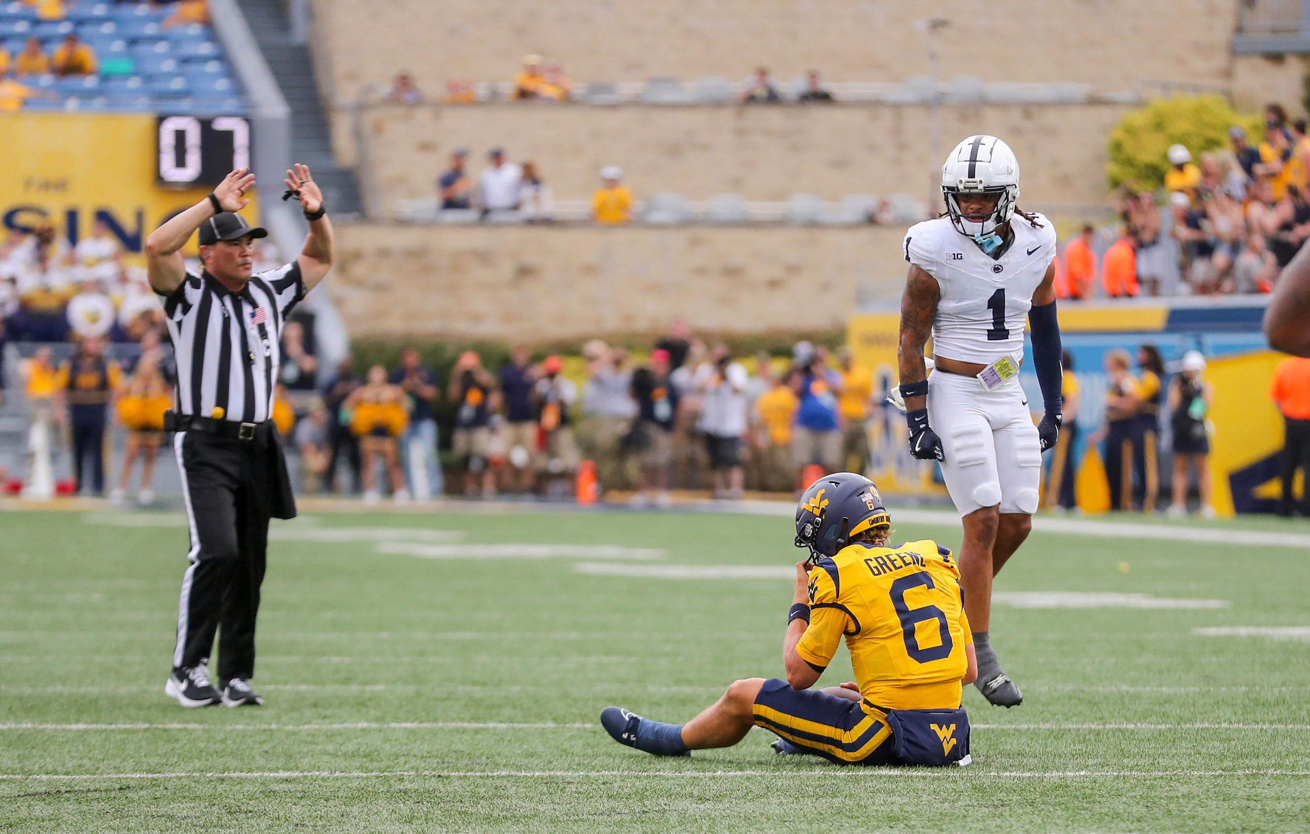 West Virginia QB Garrett Greene against Penn State