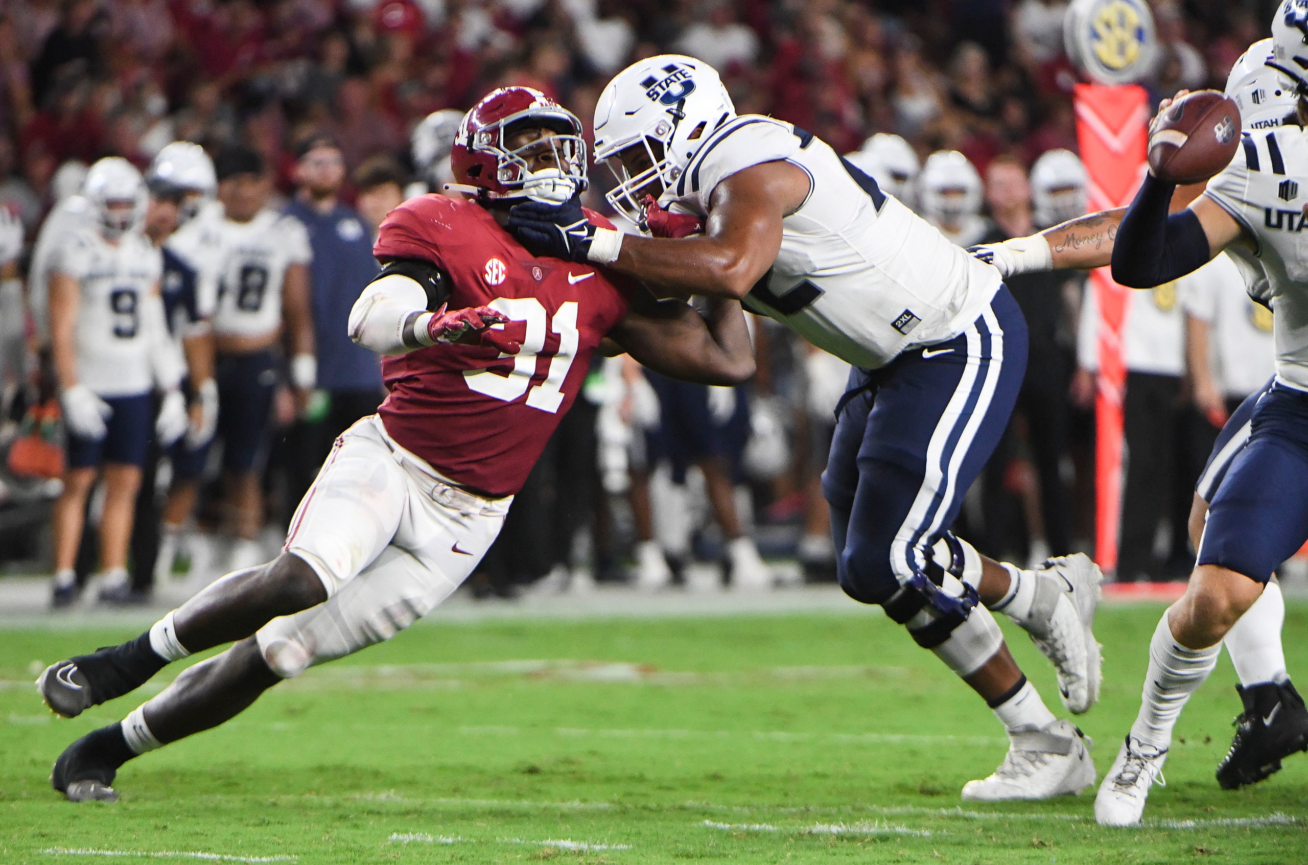 NCAA Football: Utah State at Alabama