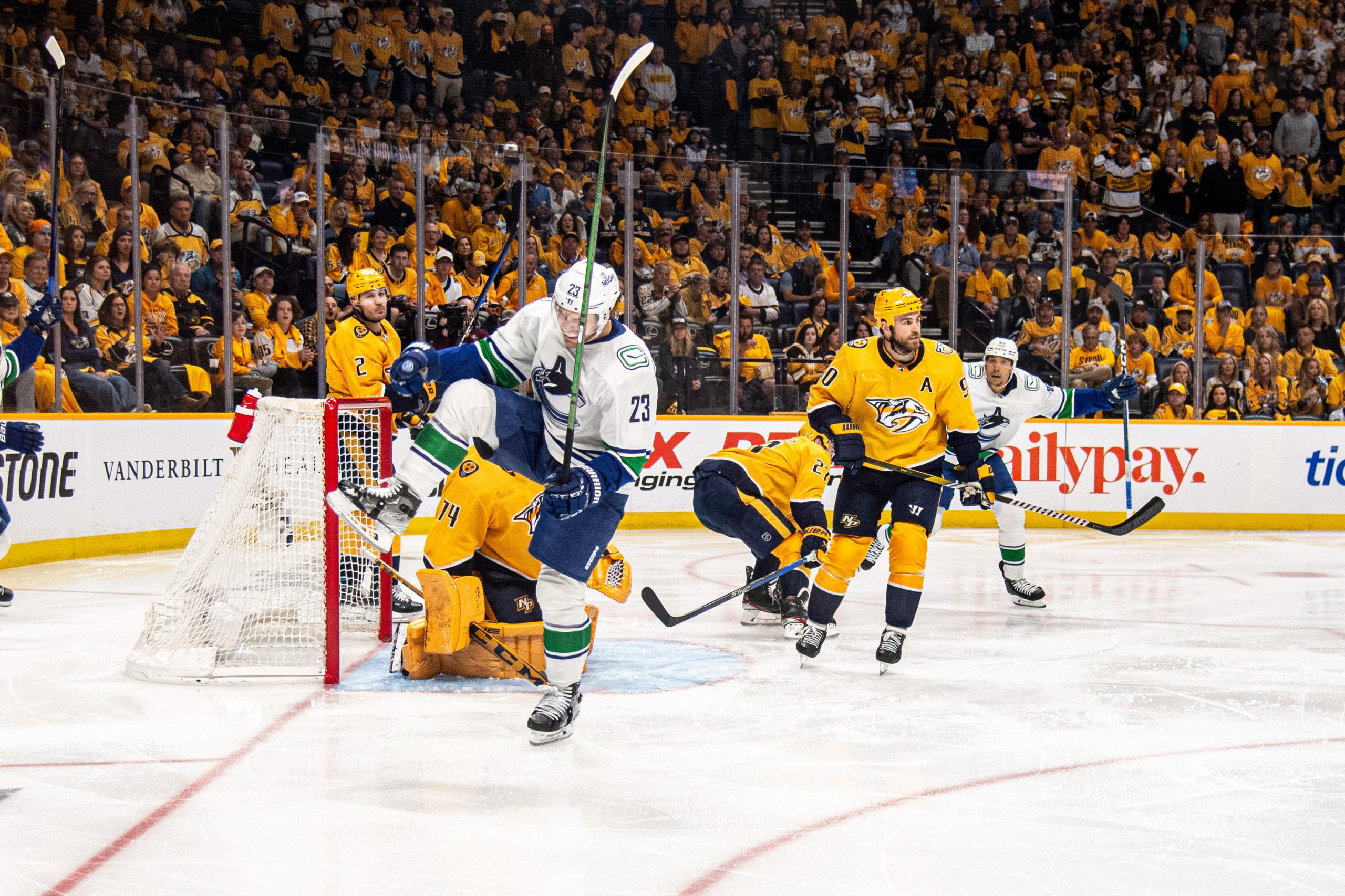 NHL: Stanley Cup Playoffs-Vancouver Canucks at Nashville Predators
