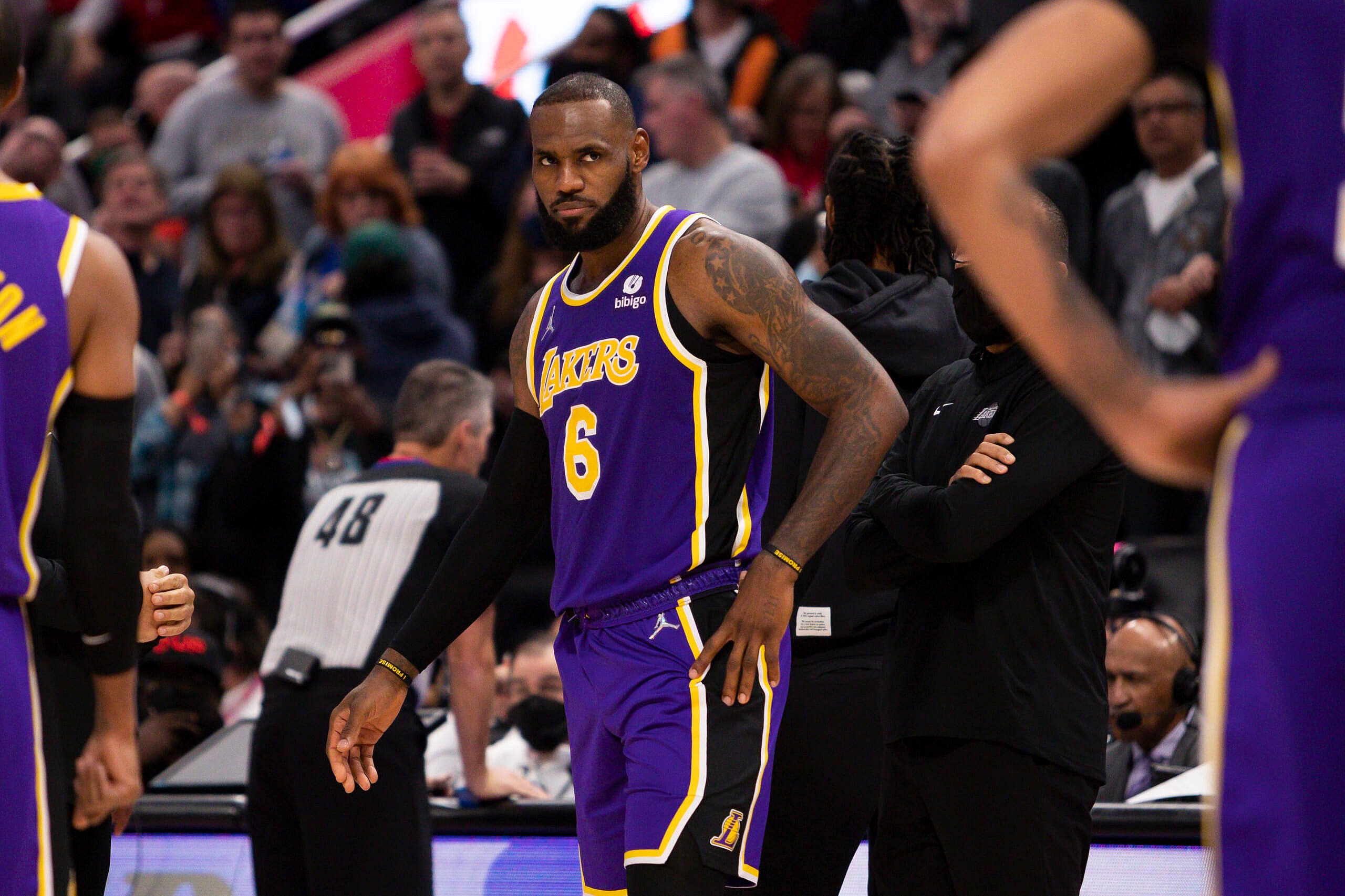 los angeles lakers' lebron james suspended