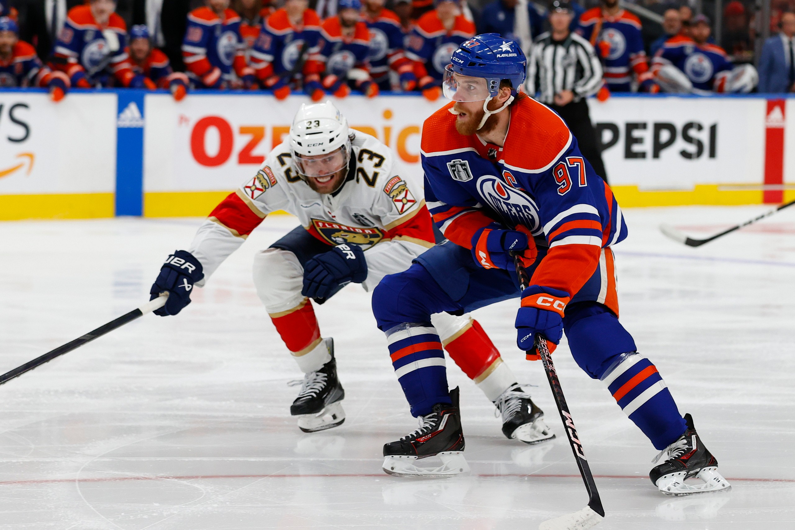 NHL: Stanley Cup Final-Florida Panthers at Edmonton Oilers
