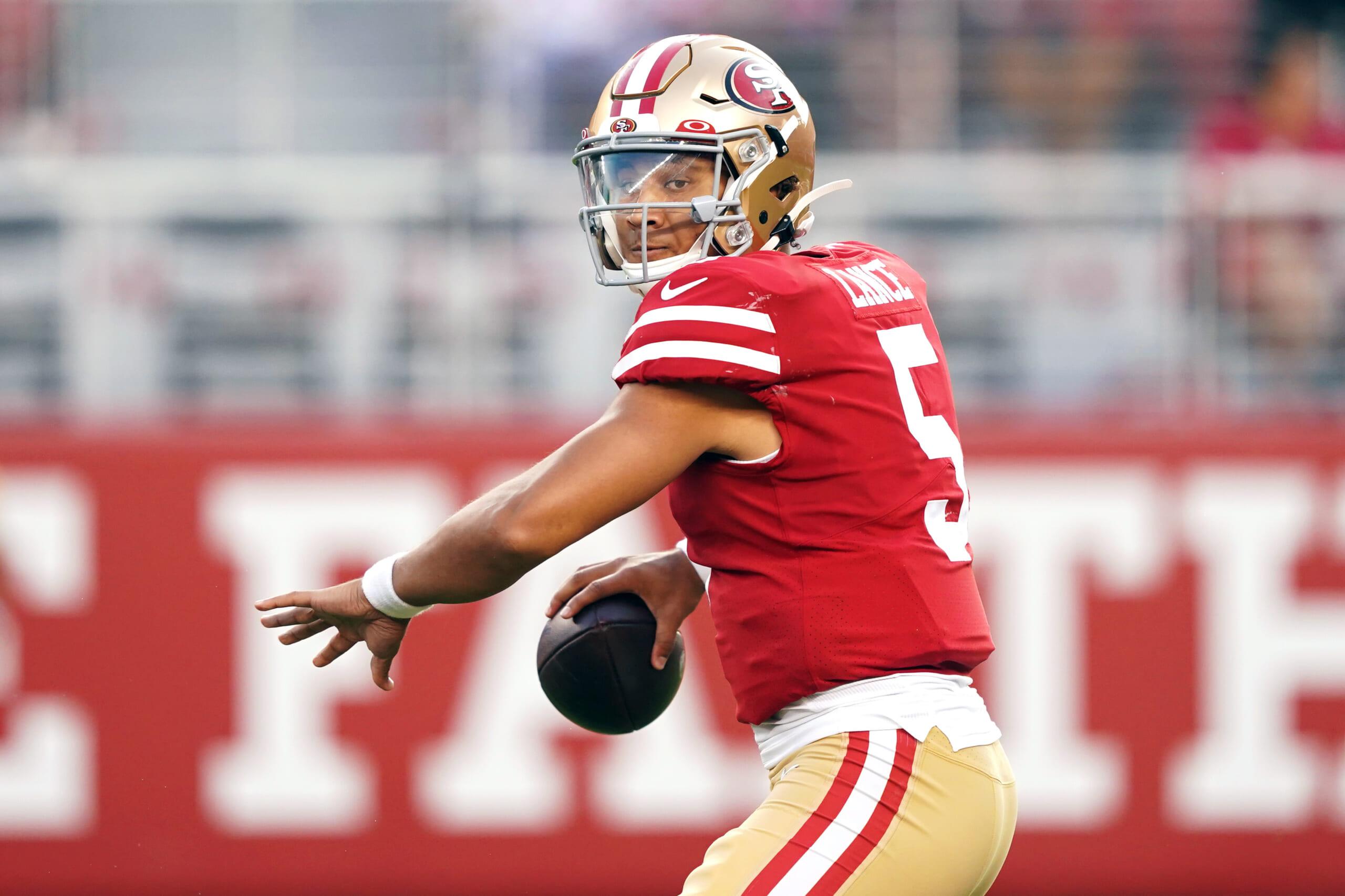 49ers vs raiders: trey lance