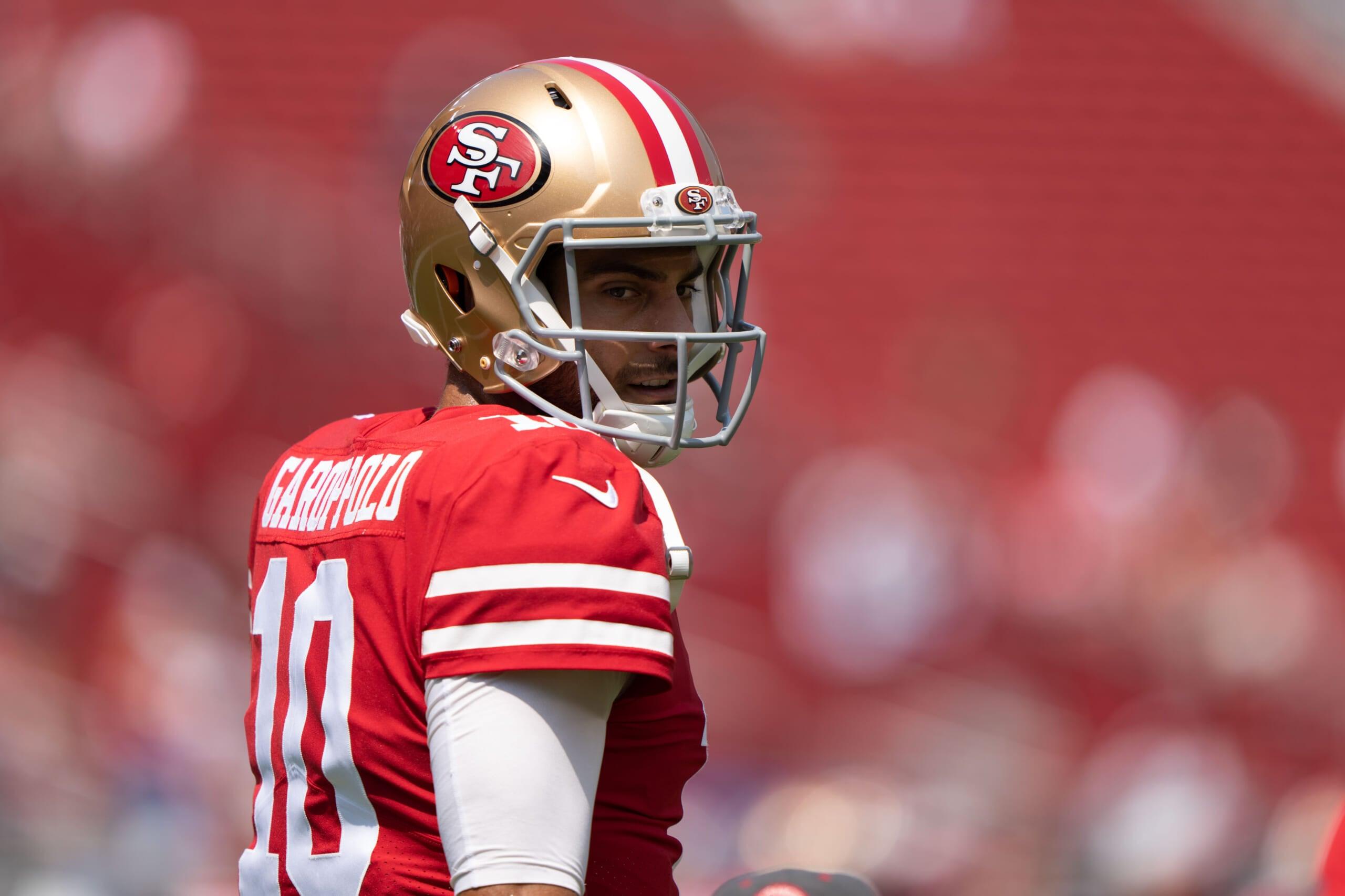 nfl qb to be benched: jimmy garoppolo