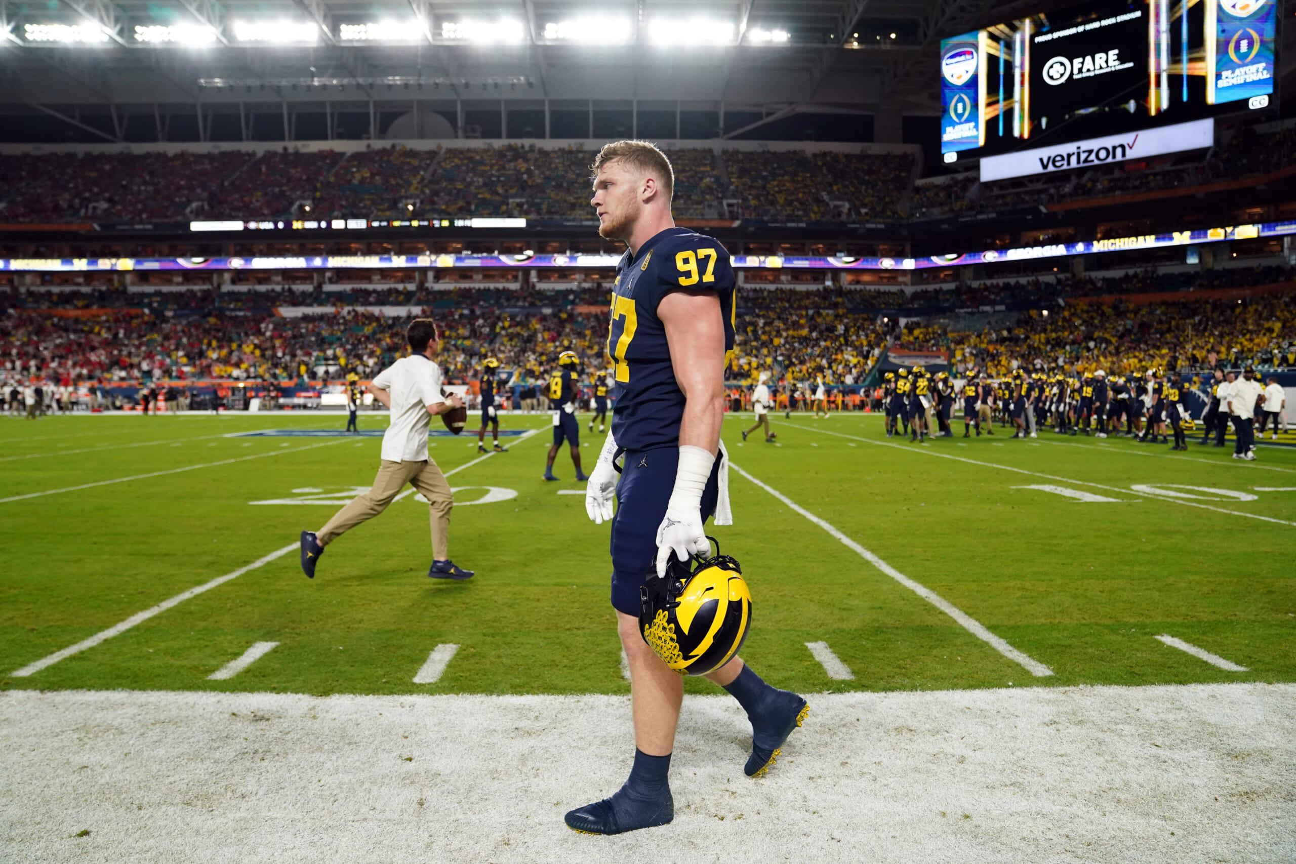 detroit lions select aidan hutchinson, 2022 nfl draft