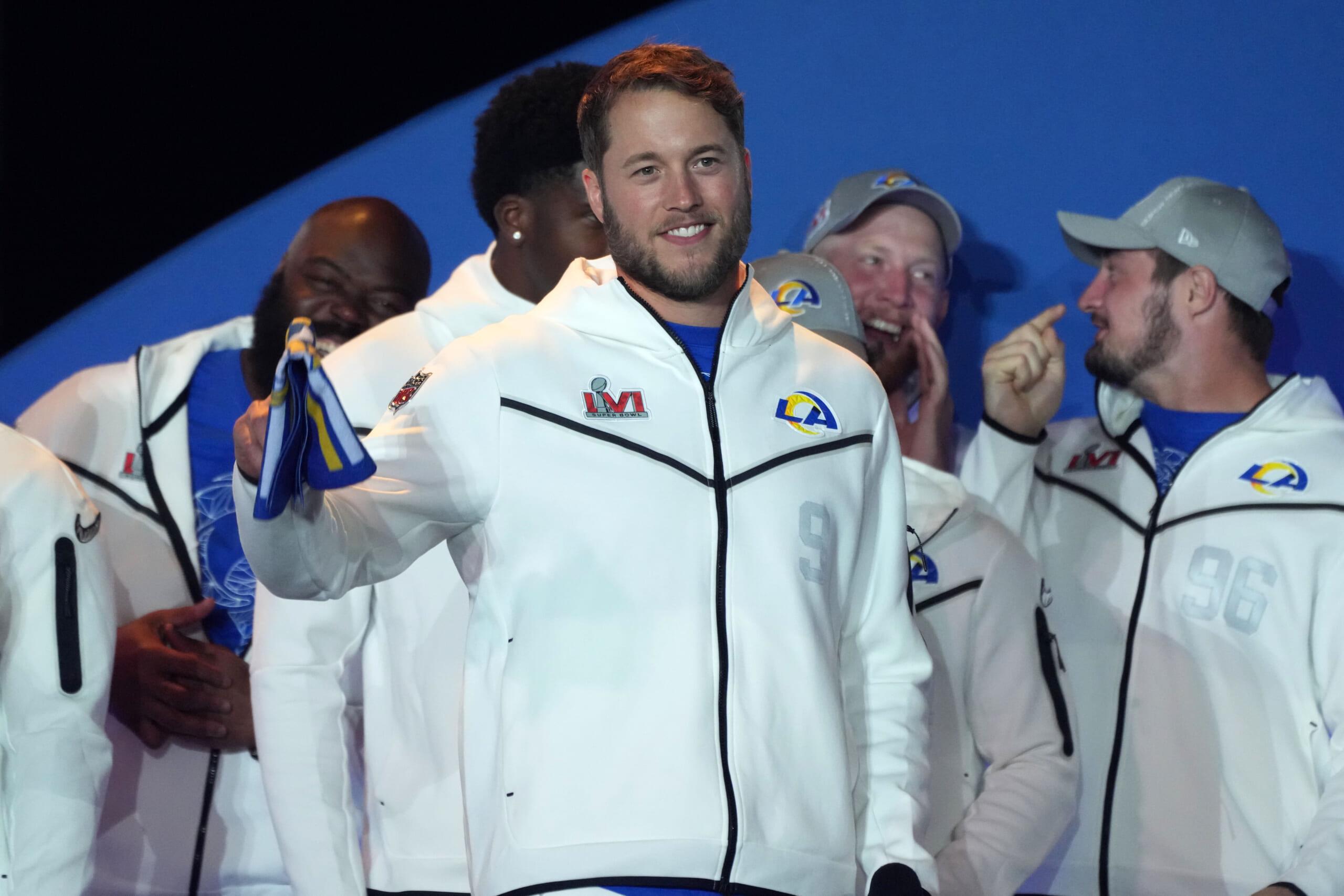 matthew stafford contract extension, los angeles rams