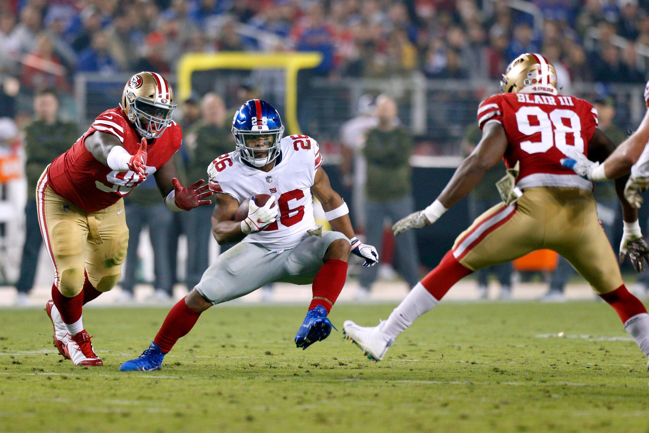 saquon barkley trade to the san francisco 49ers