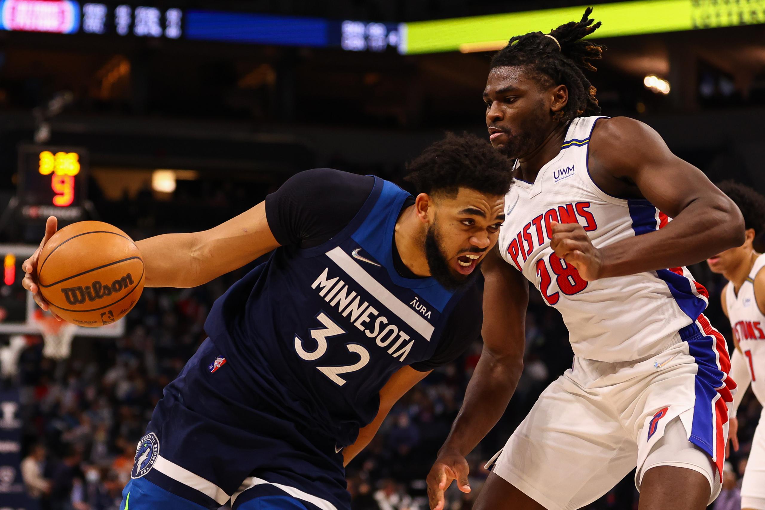 NBA: Detroit Pistons at Minnesota Timberwolves