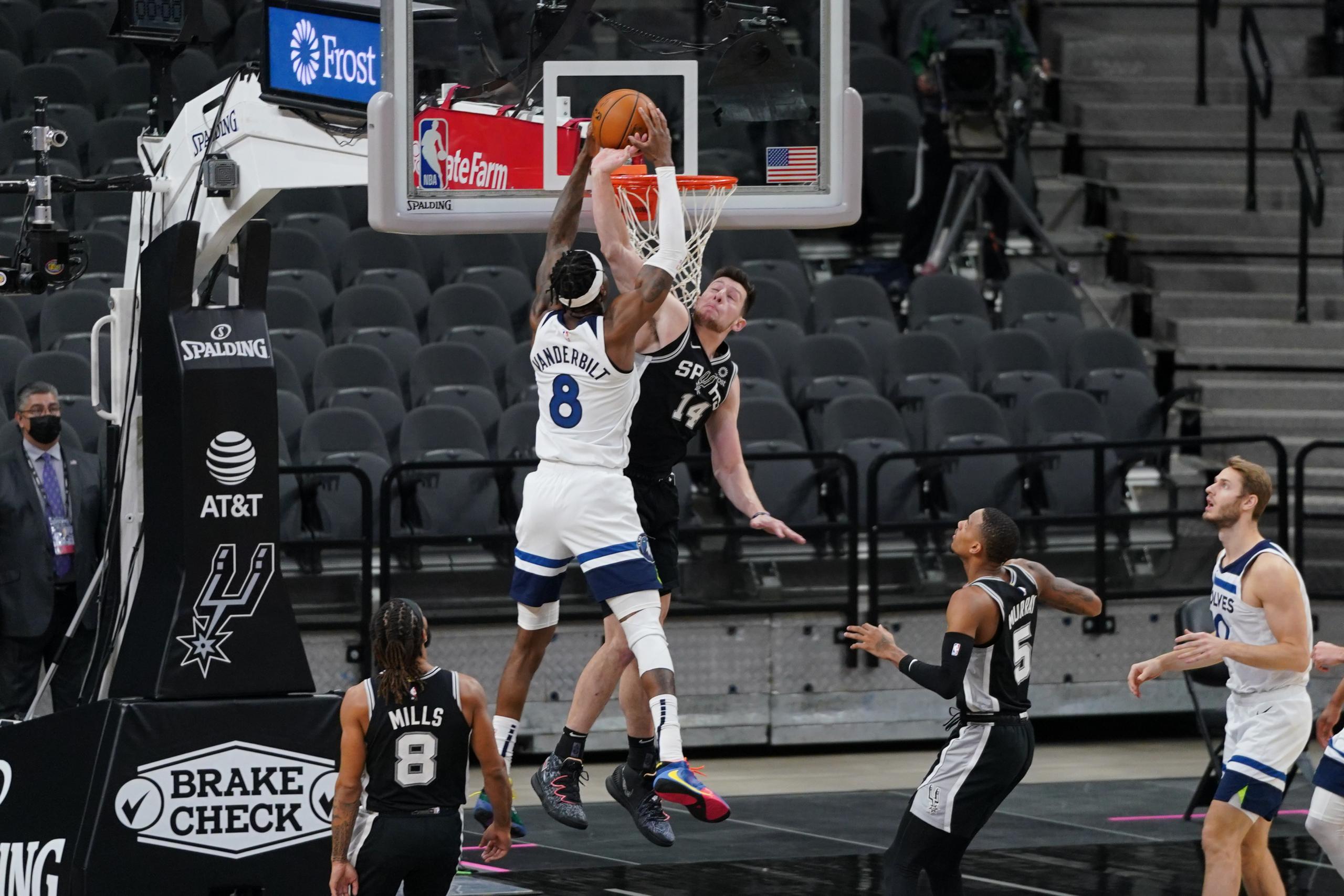 san antonio spurs draft includes jarred vanderbilt trade