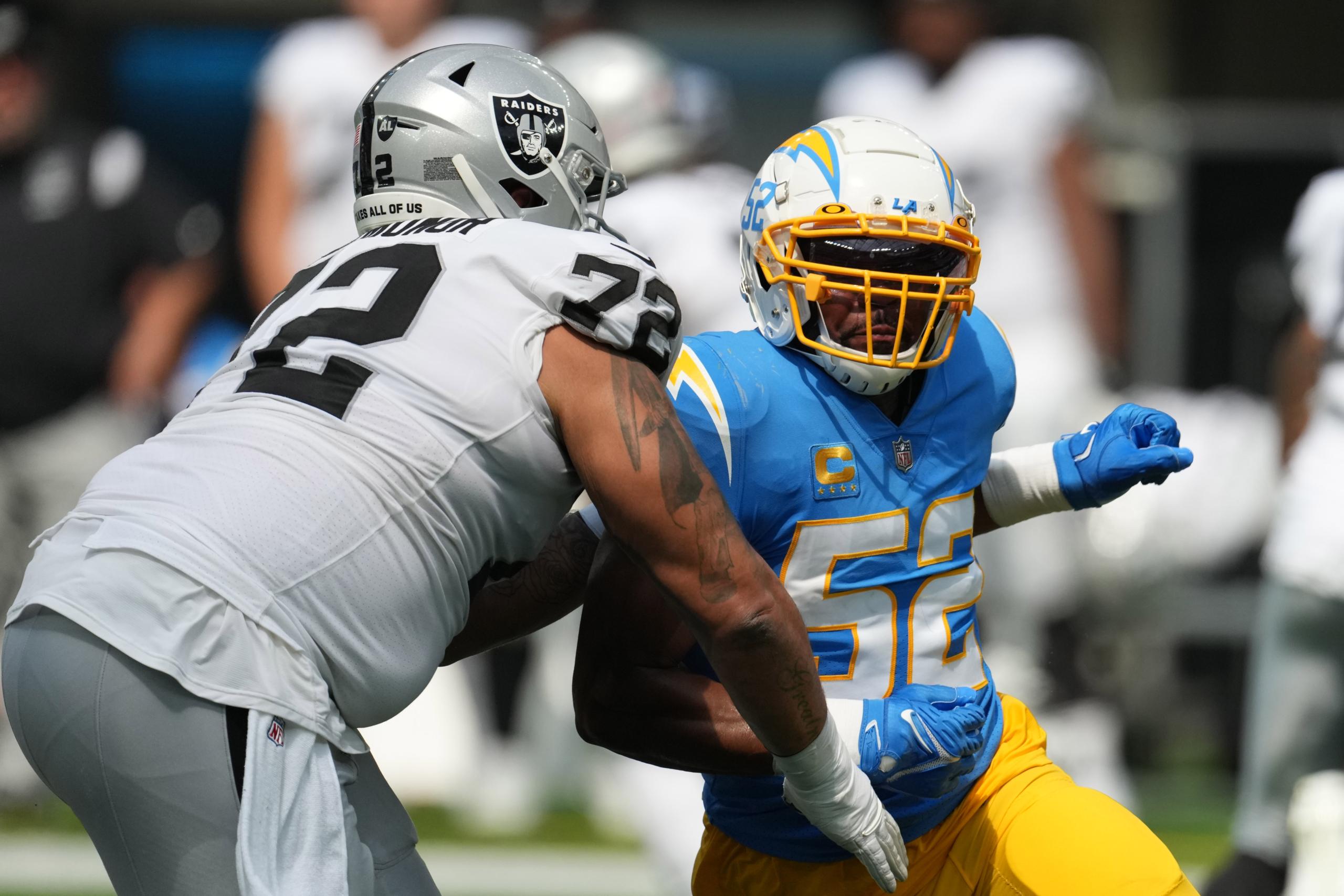 kansas city chiefs at los angeles chargers: khalil mack
