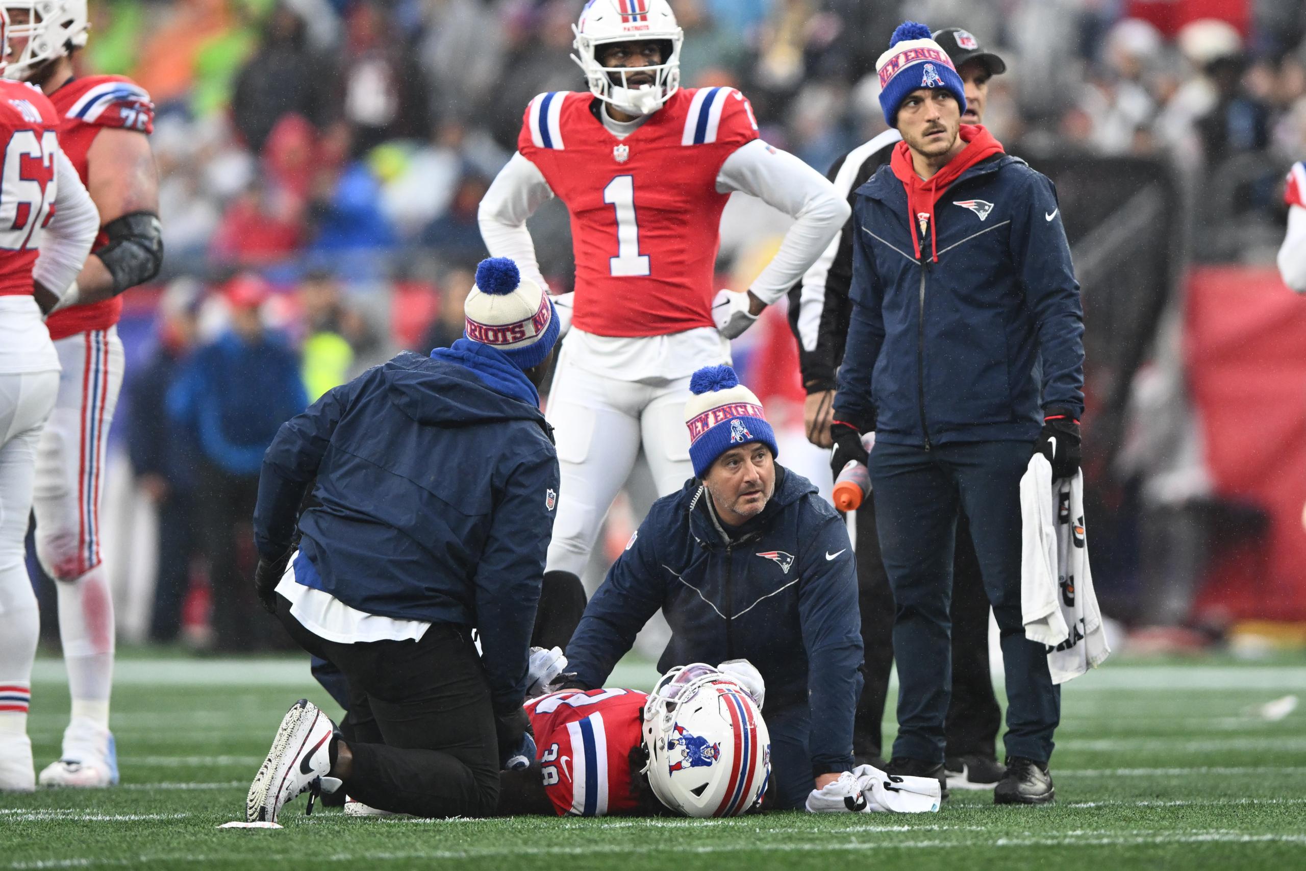 rhamondre stevenson injury hip-drop tackle