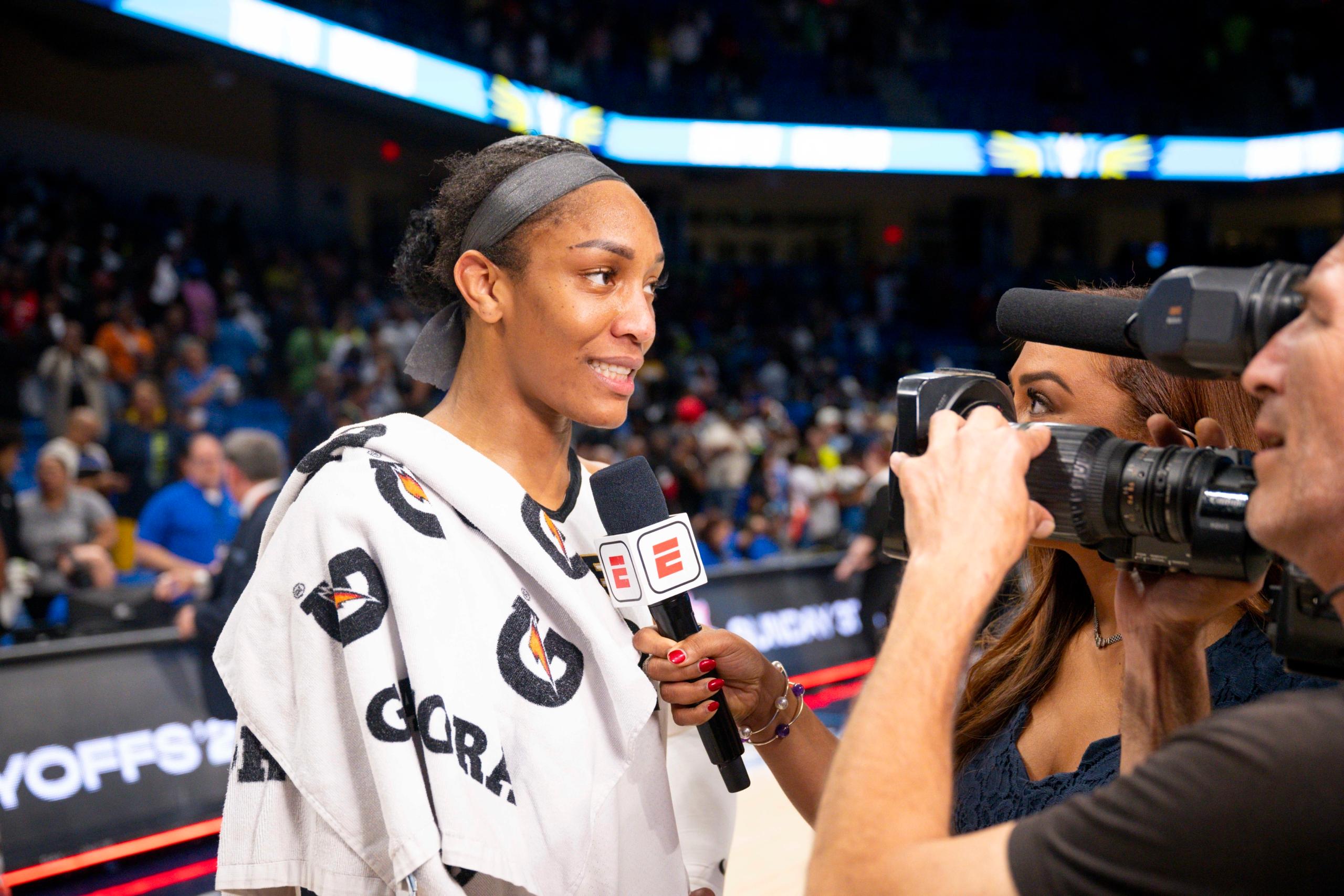 Aces game today, A'ja Wilson