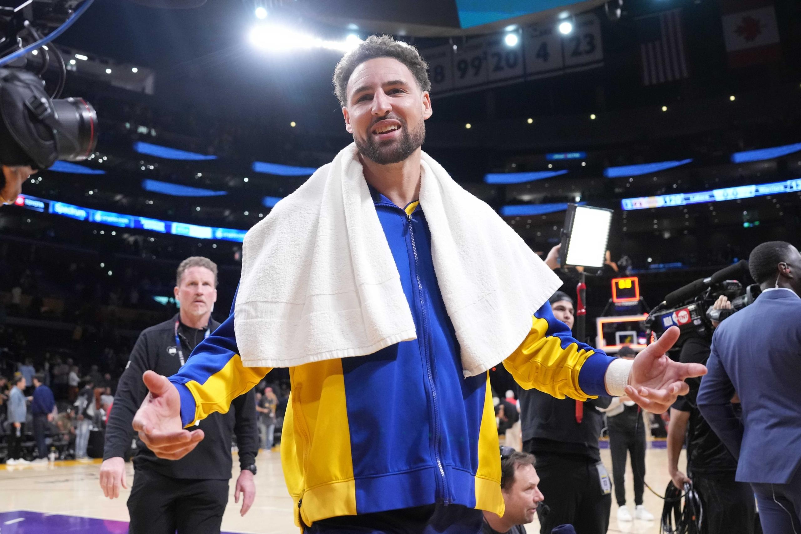 Klay Thompson against the Los Angeles Lakers