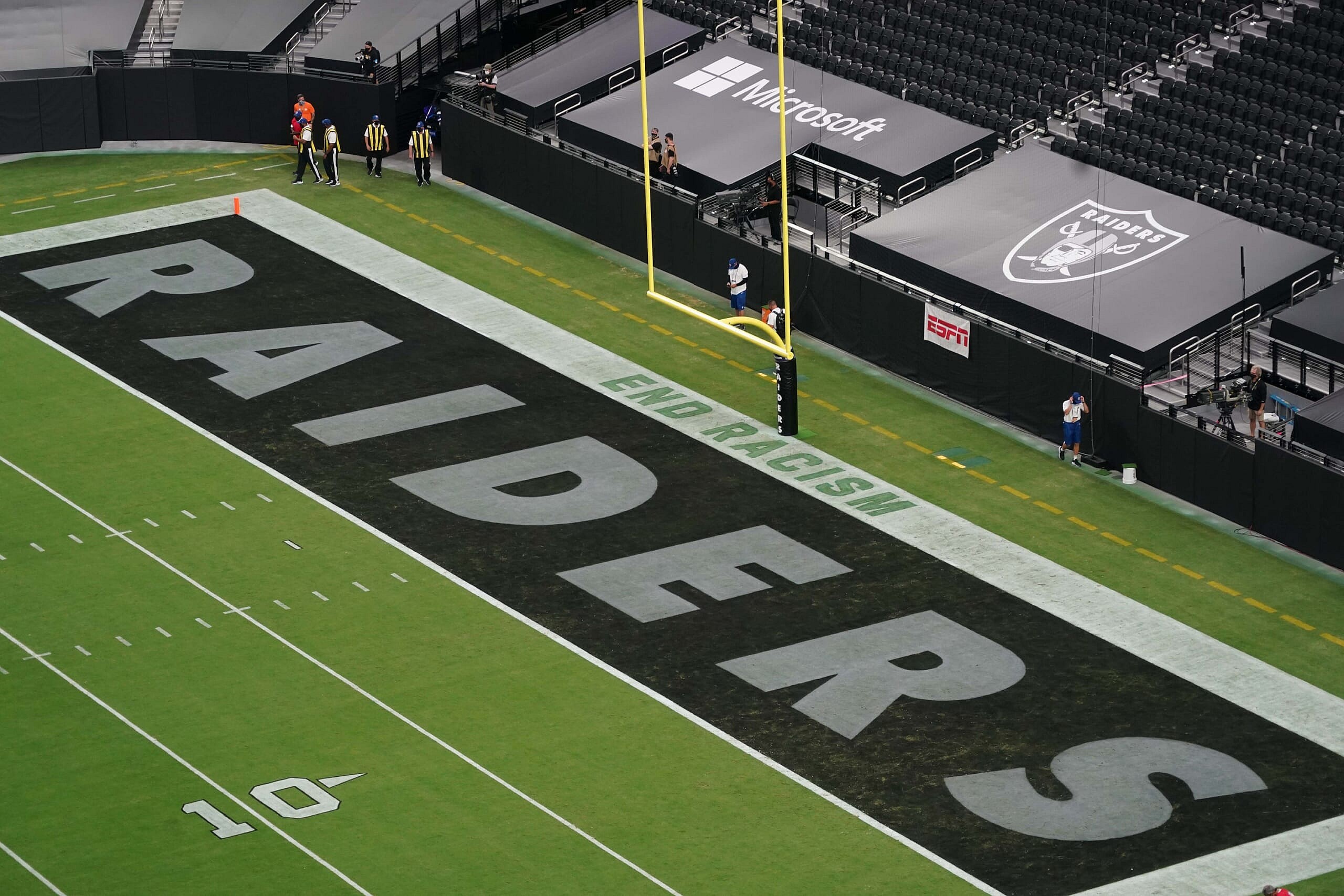 Las Vegas Raiders Allegiant Stadium ahead of MNF against the Saints