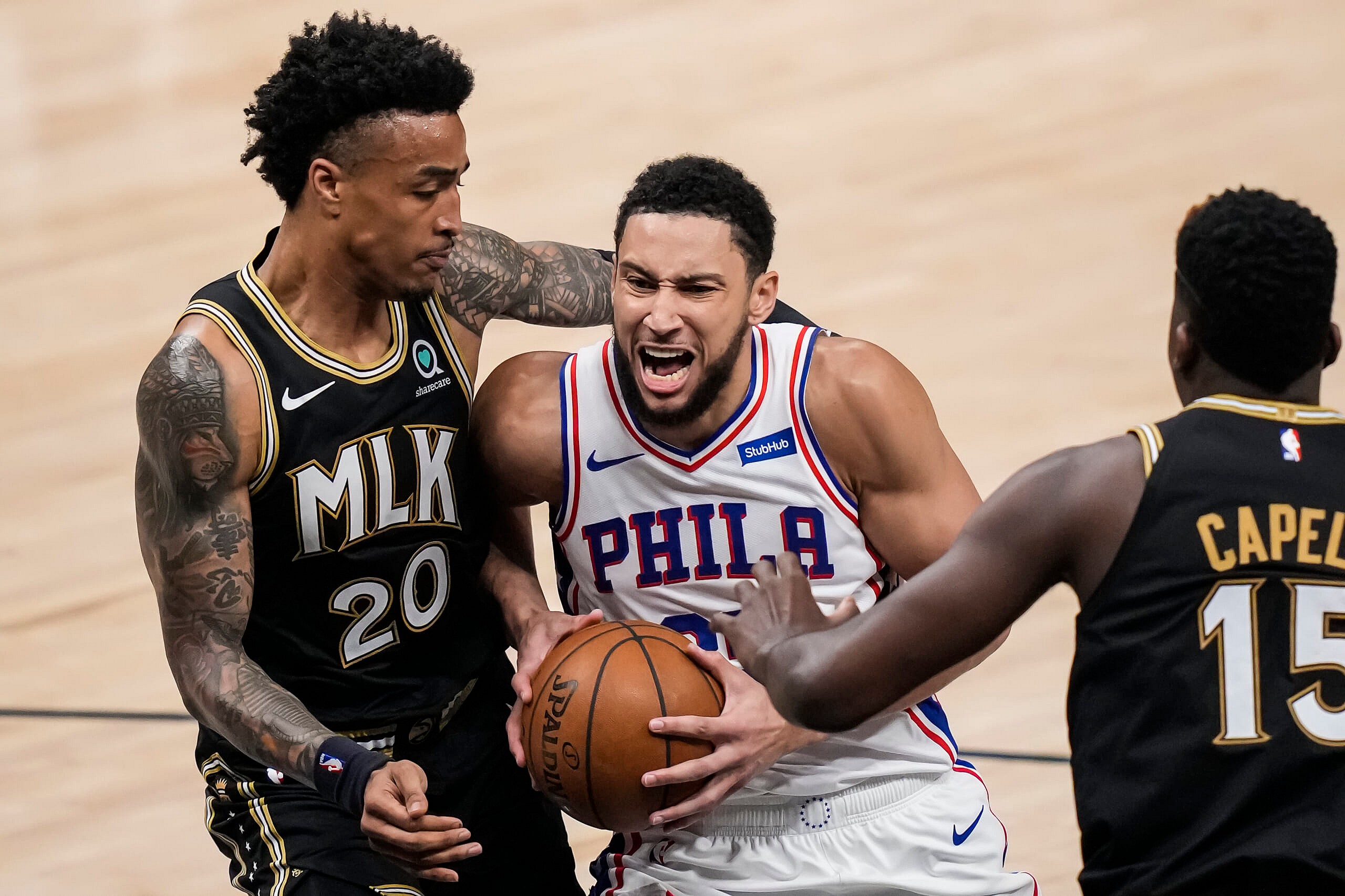76ers would have to sweeten the pot in a ben simmons for c.j. mccollum trade