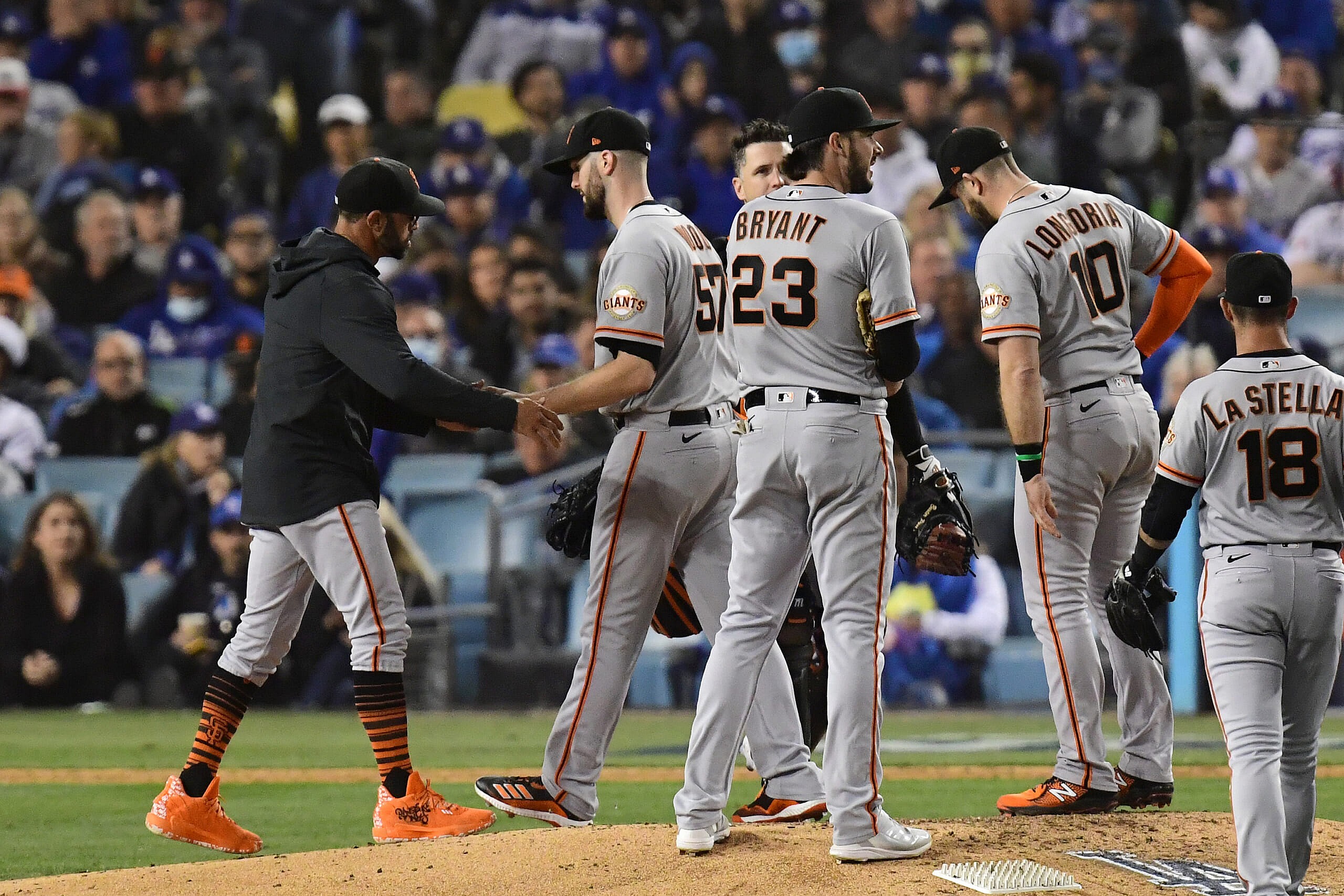 MLB: NLDS-San Francisco Giants at Los Angeles Dodgers