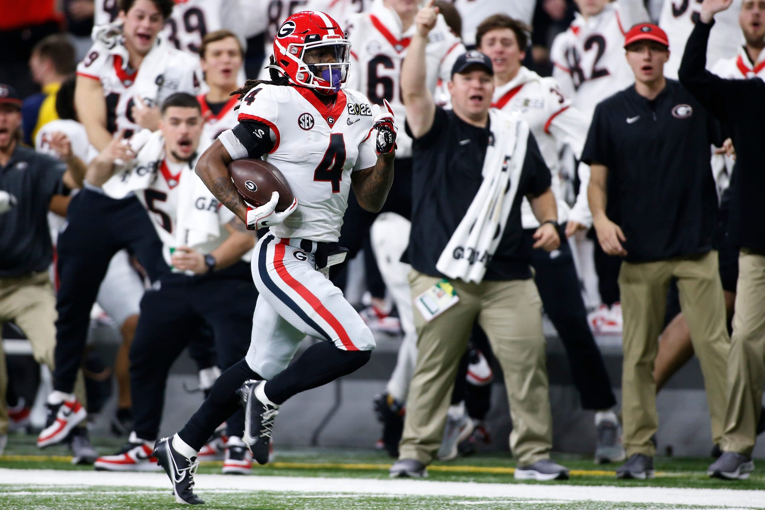 nfl combine running backs: joshua l. jones / usa today network