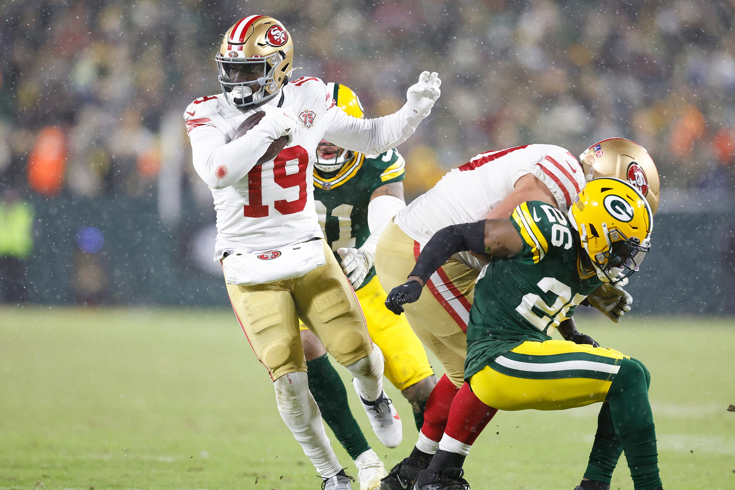 aaron rodgers comments on deebo samuel trade interest