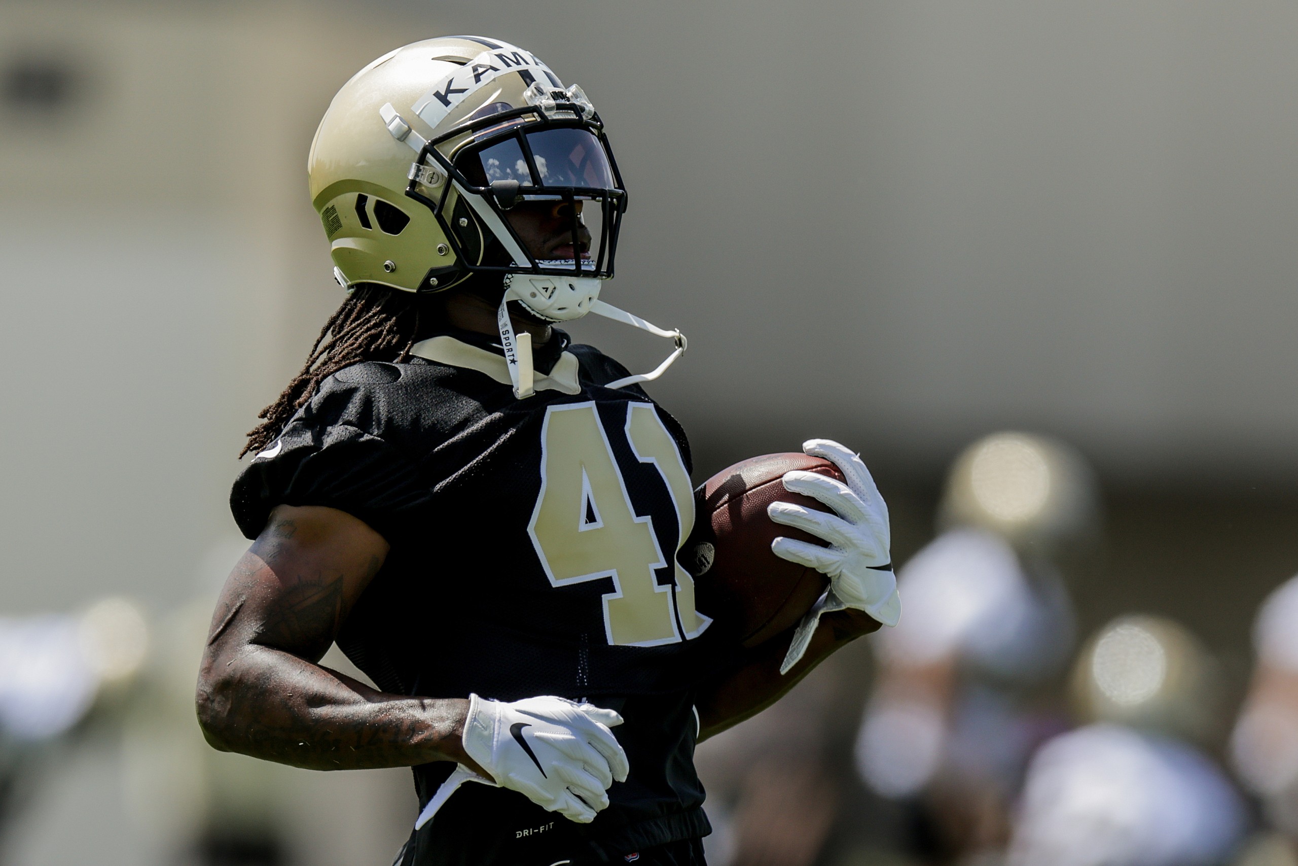new orleans saints training camp, alvin kamara