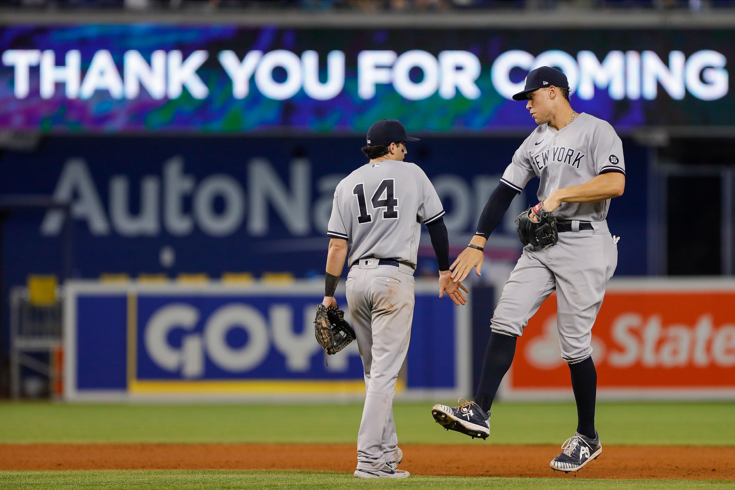 new york yankees tyler wade, aaron judge