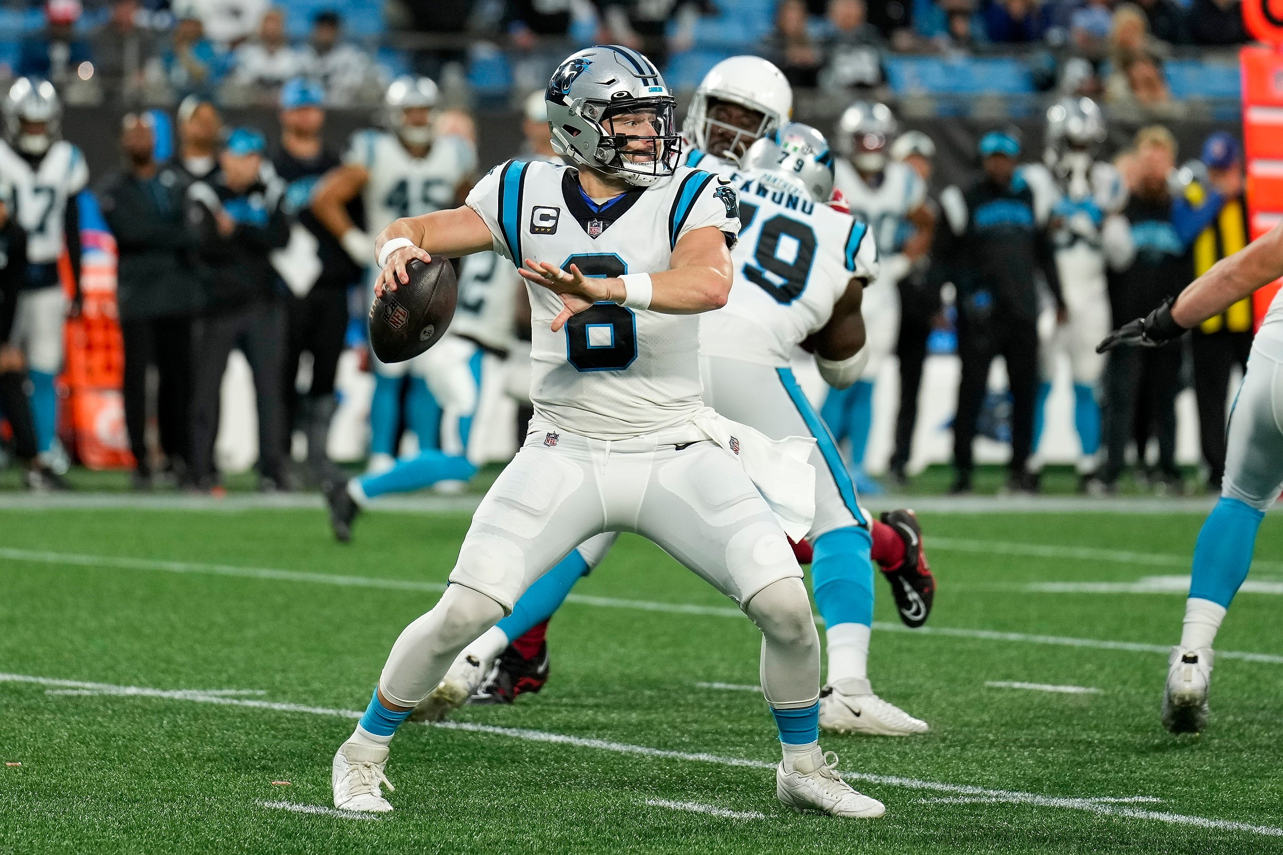 carolina panthers to bench baker mayfield?