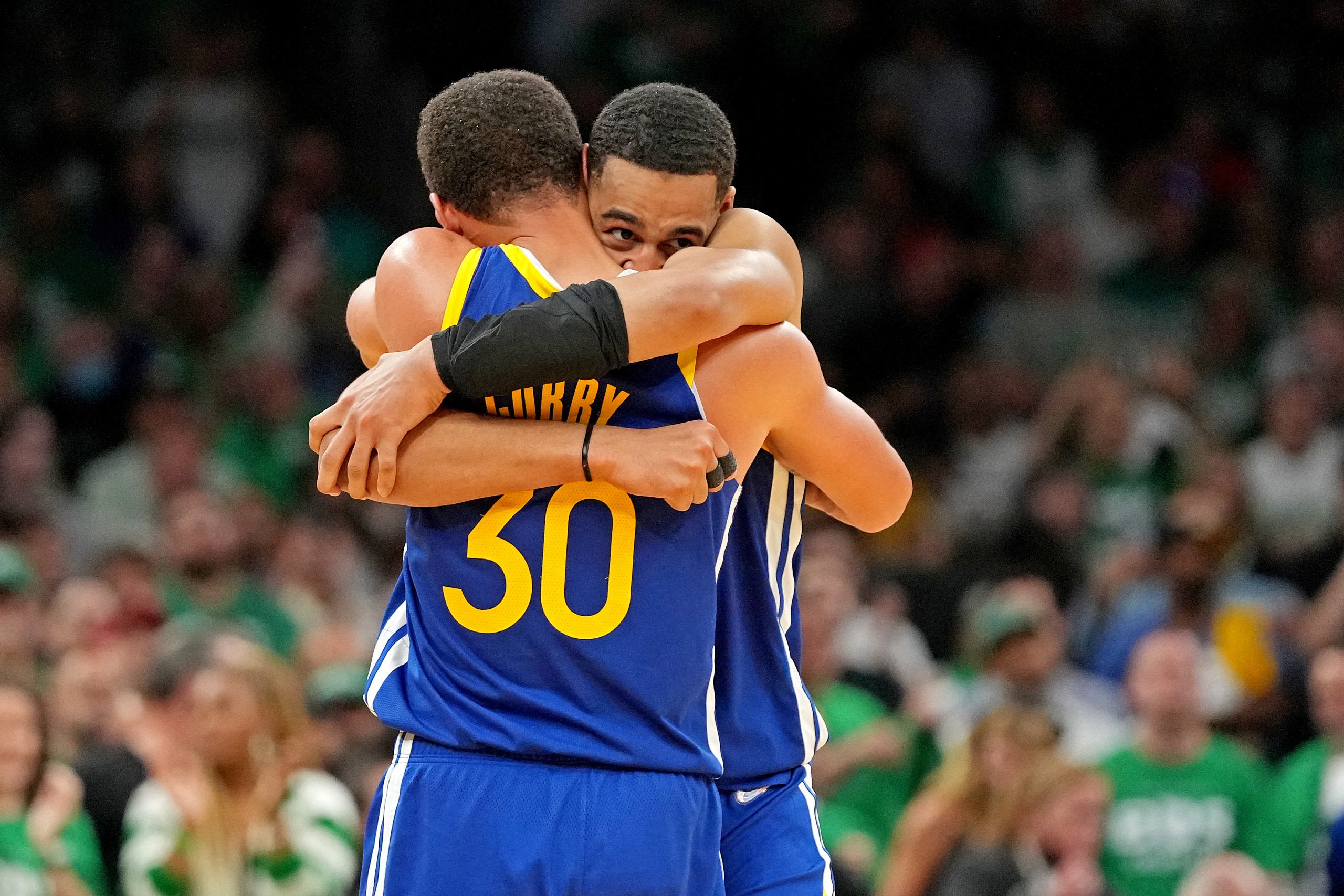 golden state warriors' jordan poole, stephen curry