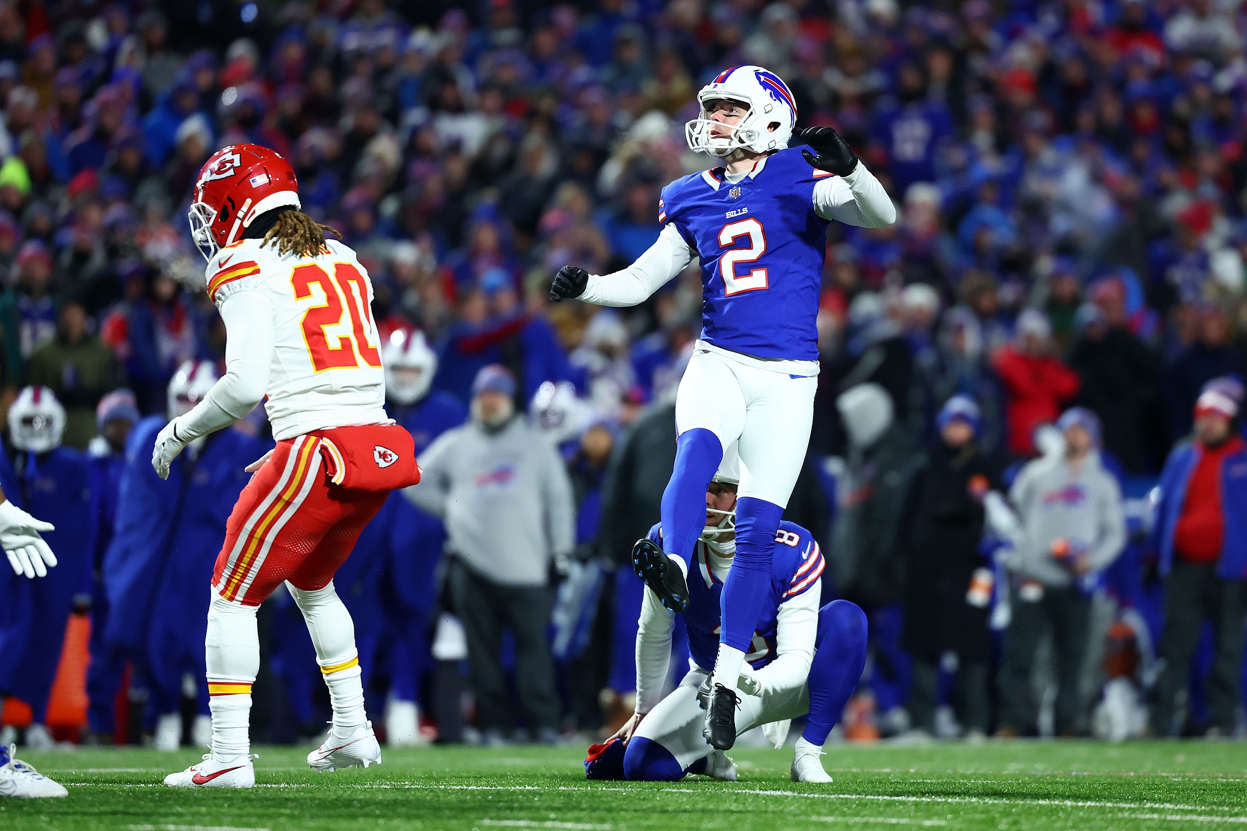 nfl divisional playoffs: buffalo bills, tyler bass