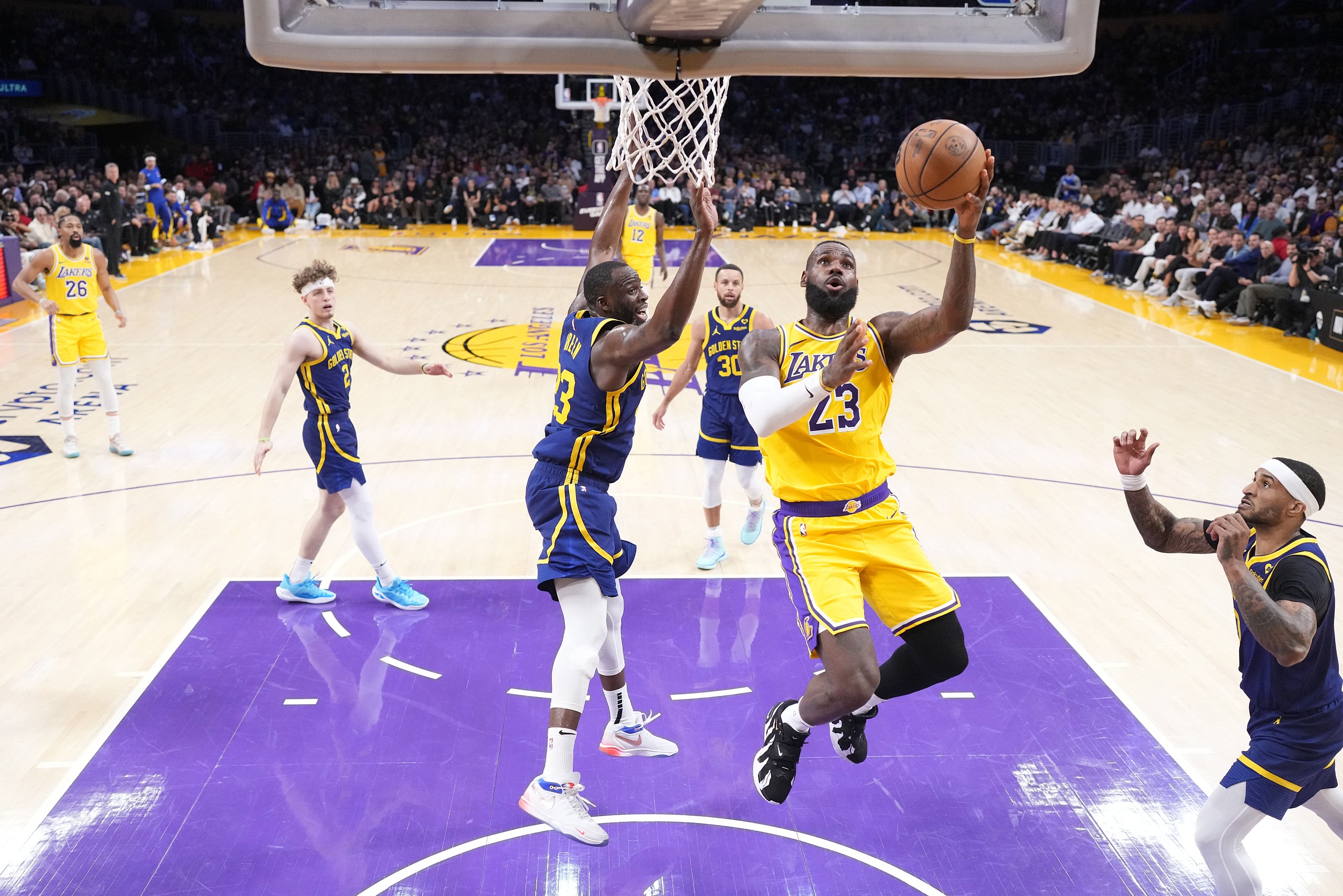 Golden State Warriors Draymond Green, Los Angeles Lakers LeBron James