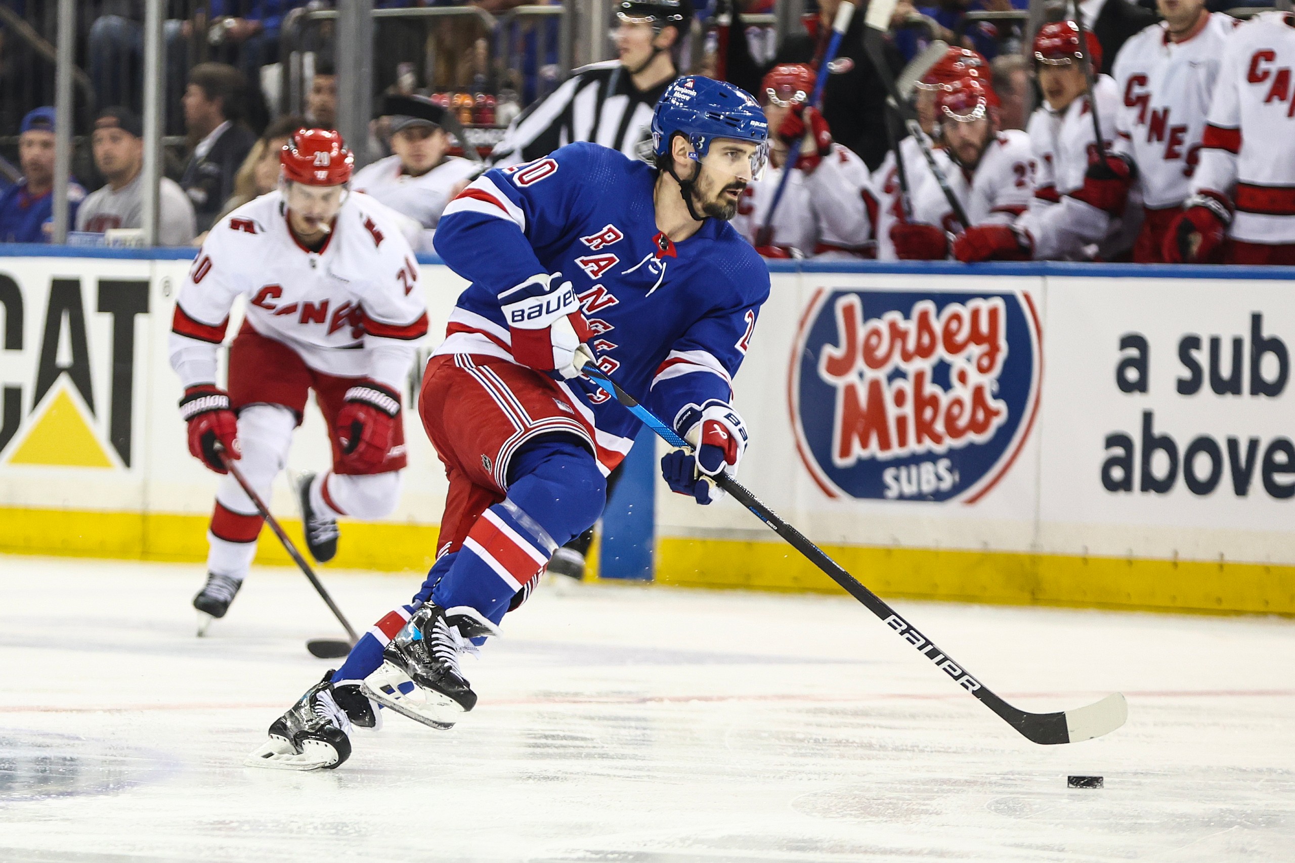 NHL: Stanley Cup Playoffs-Carolina Hurricanes at New York Rangers