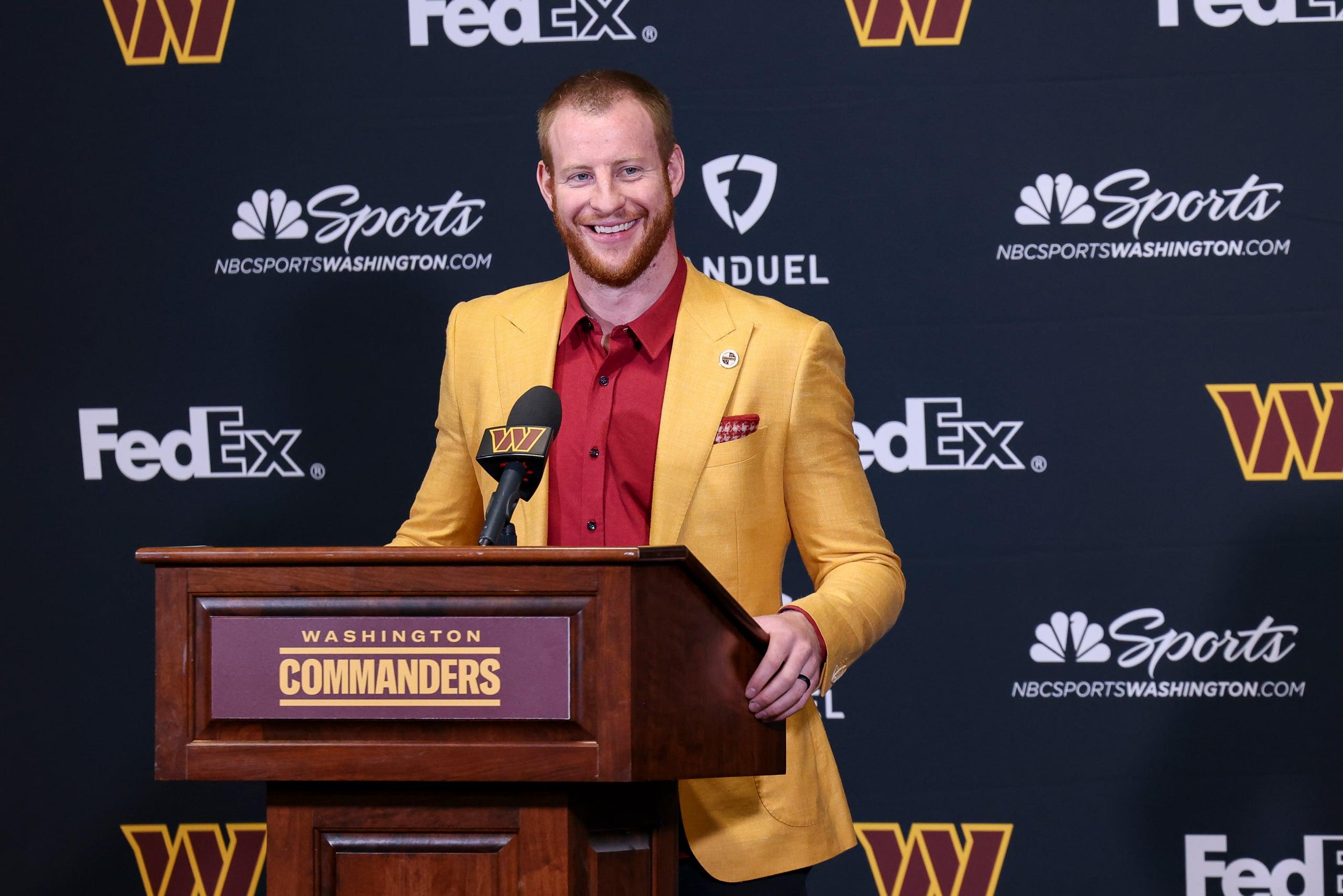 NFL: Washington Commanders-Carson Wentz Press Conference