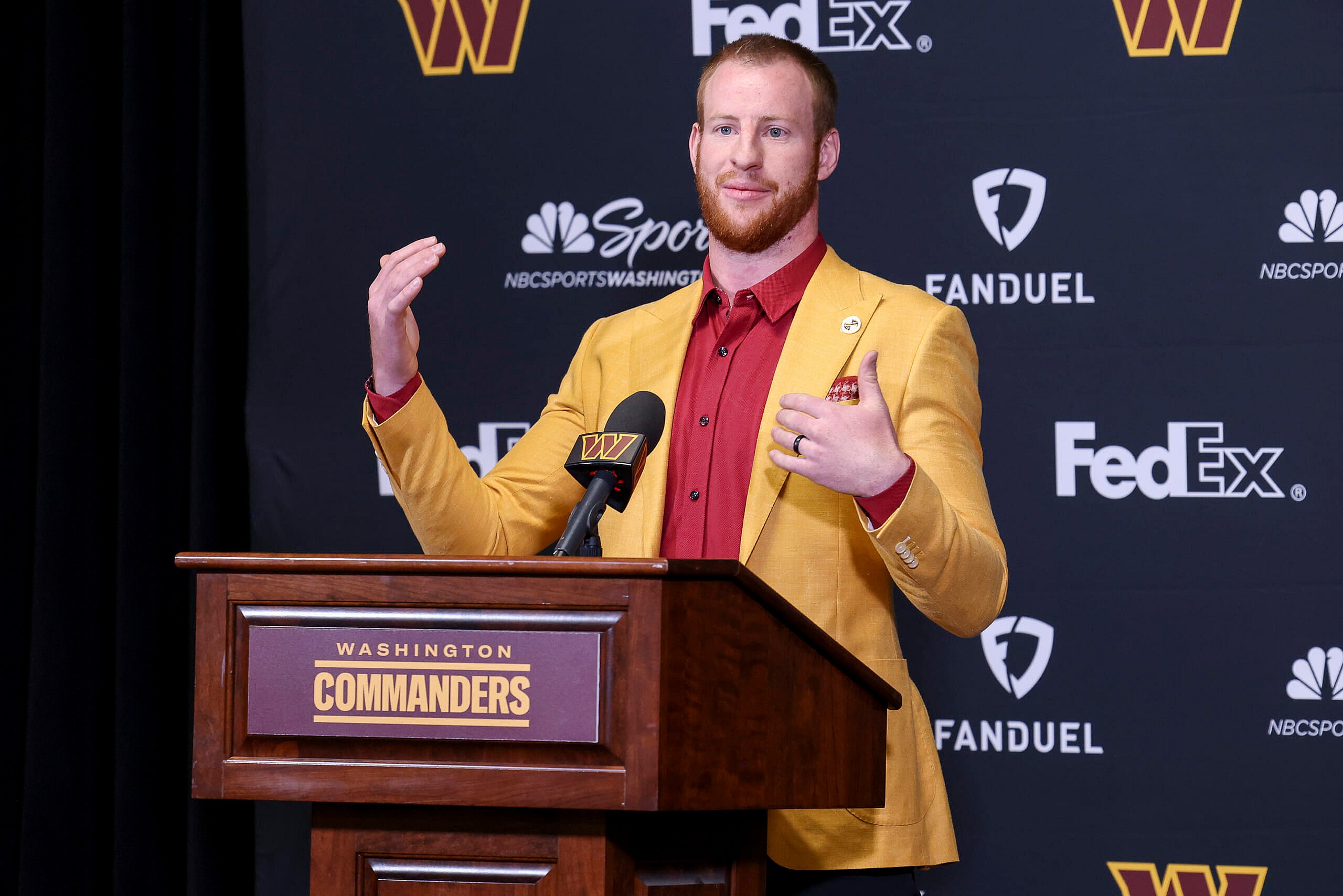 NFL: Washington Commanders-Carson Wentz Press Conference
