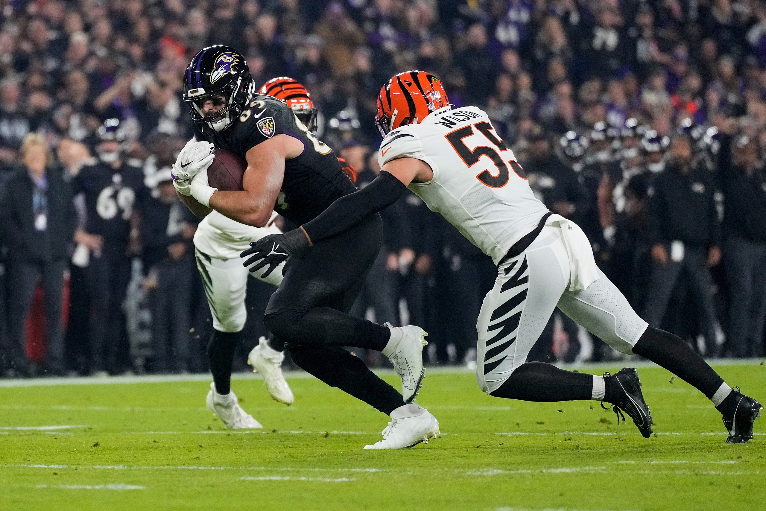 Mark Andrews, hip-drop tackle