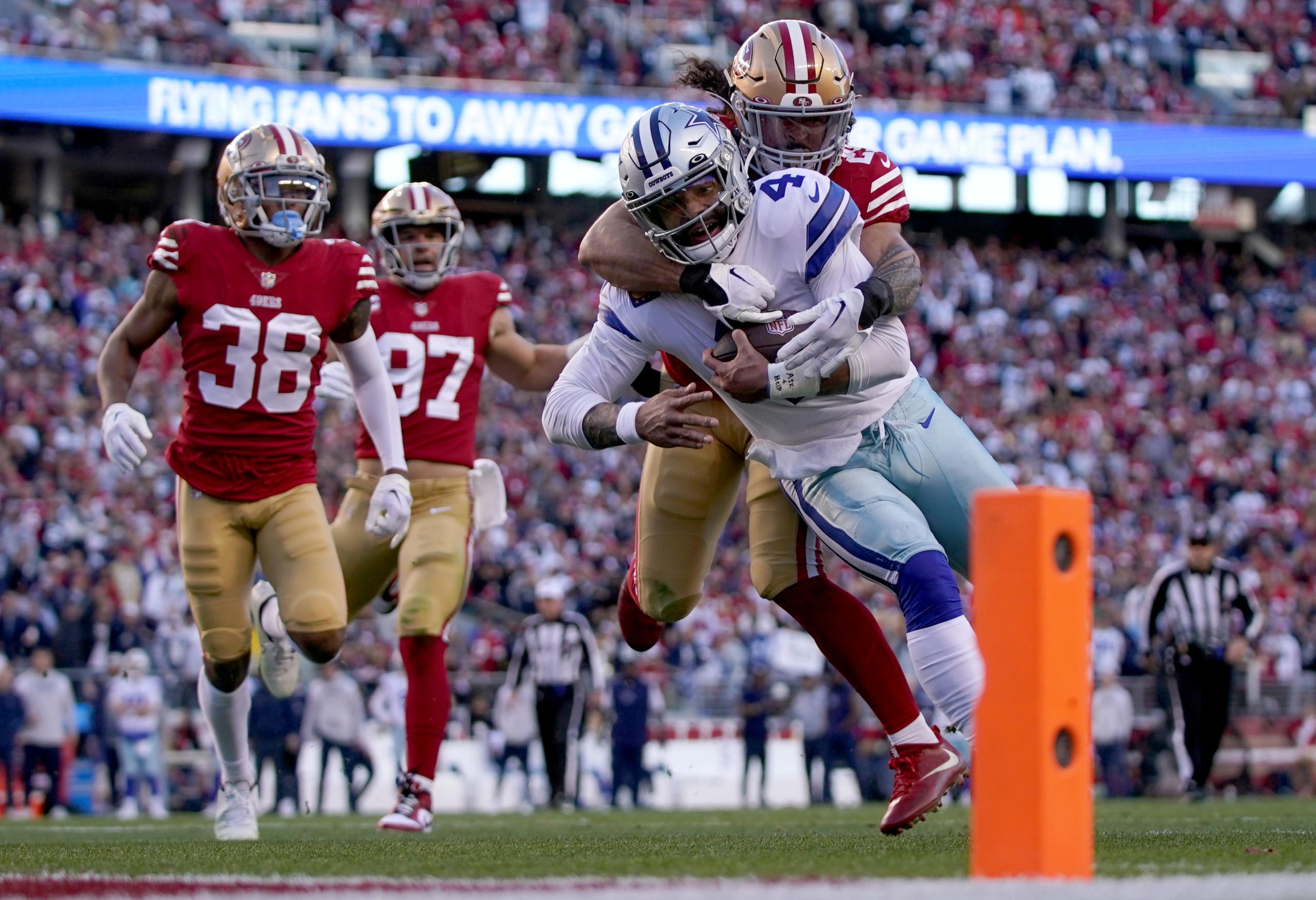 dallas cowboys dak prescott against the san francisco 49ers