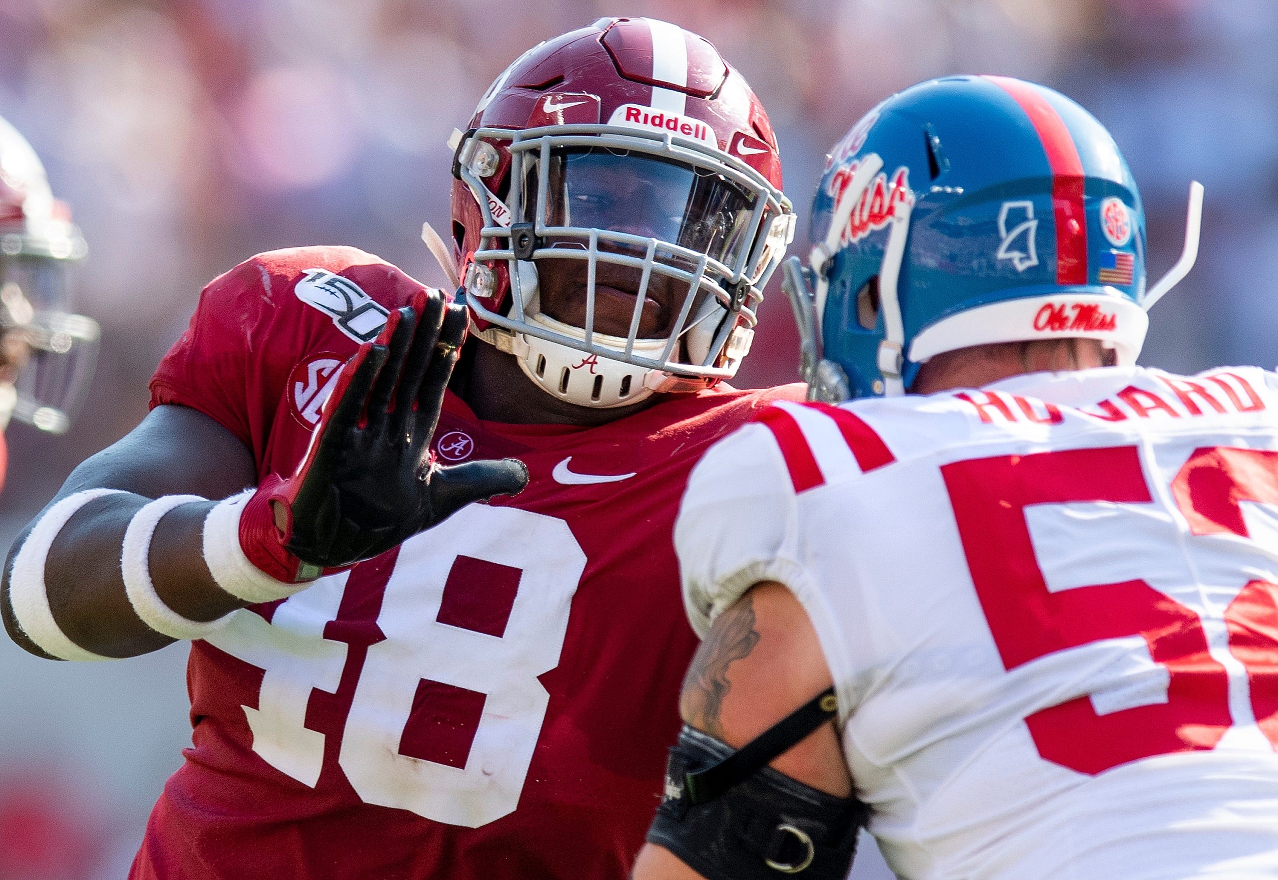 las vegas raiders mock draft: phidarian mathis