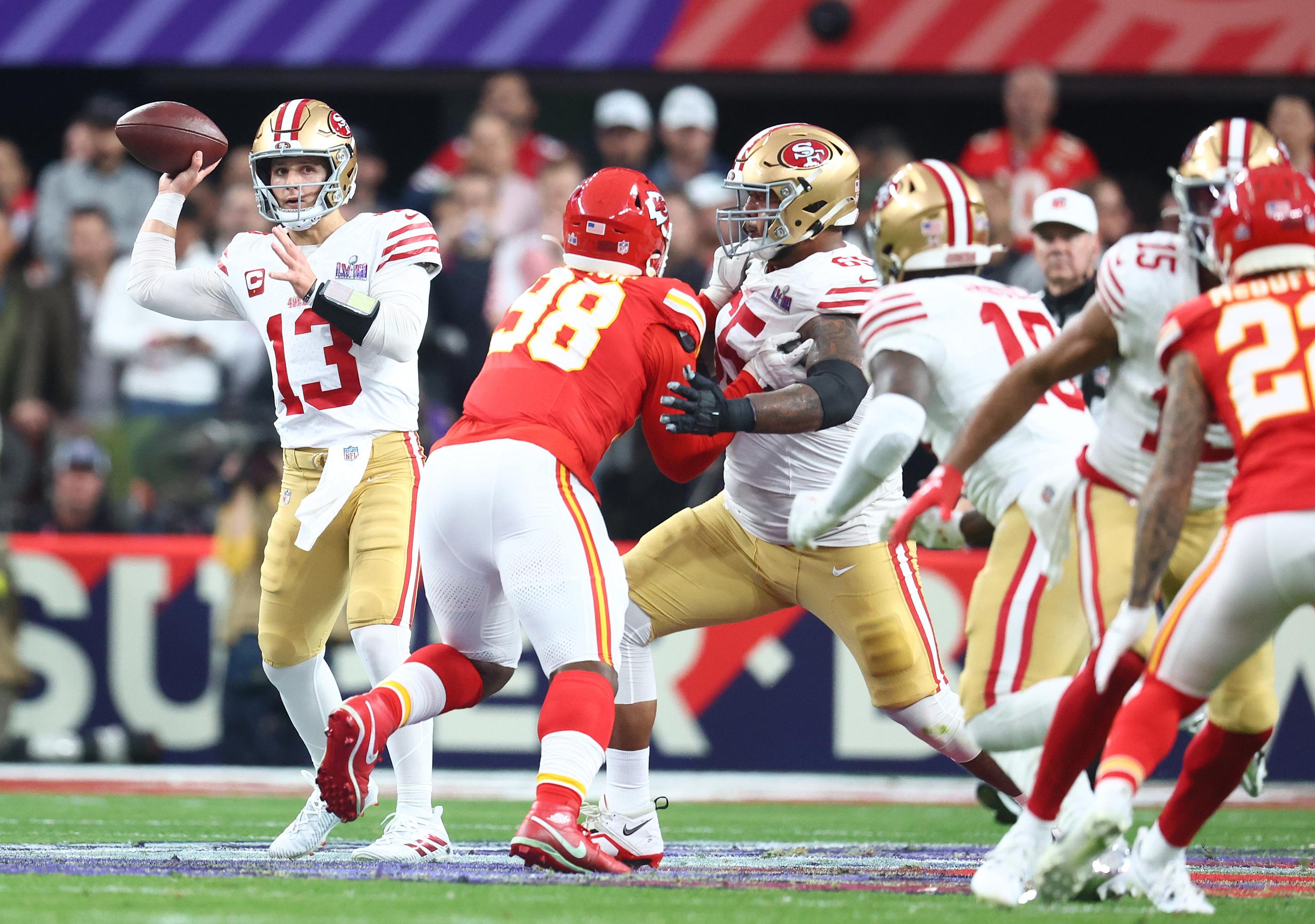 super bowl lviii winners and losers, brock purdy, san francisco 49ers