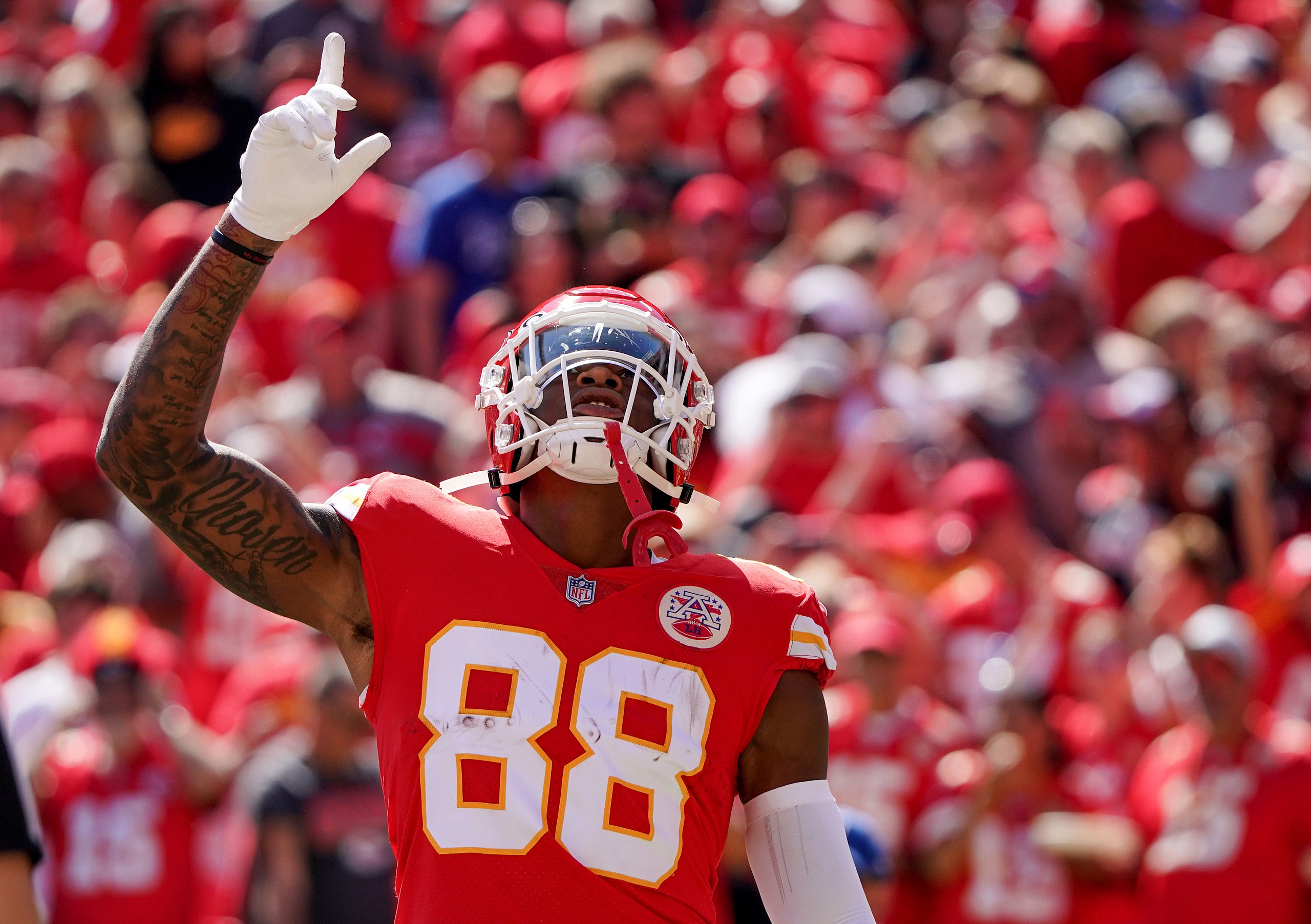 jody fortson as patrick mahomes' go-to-target
