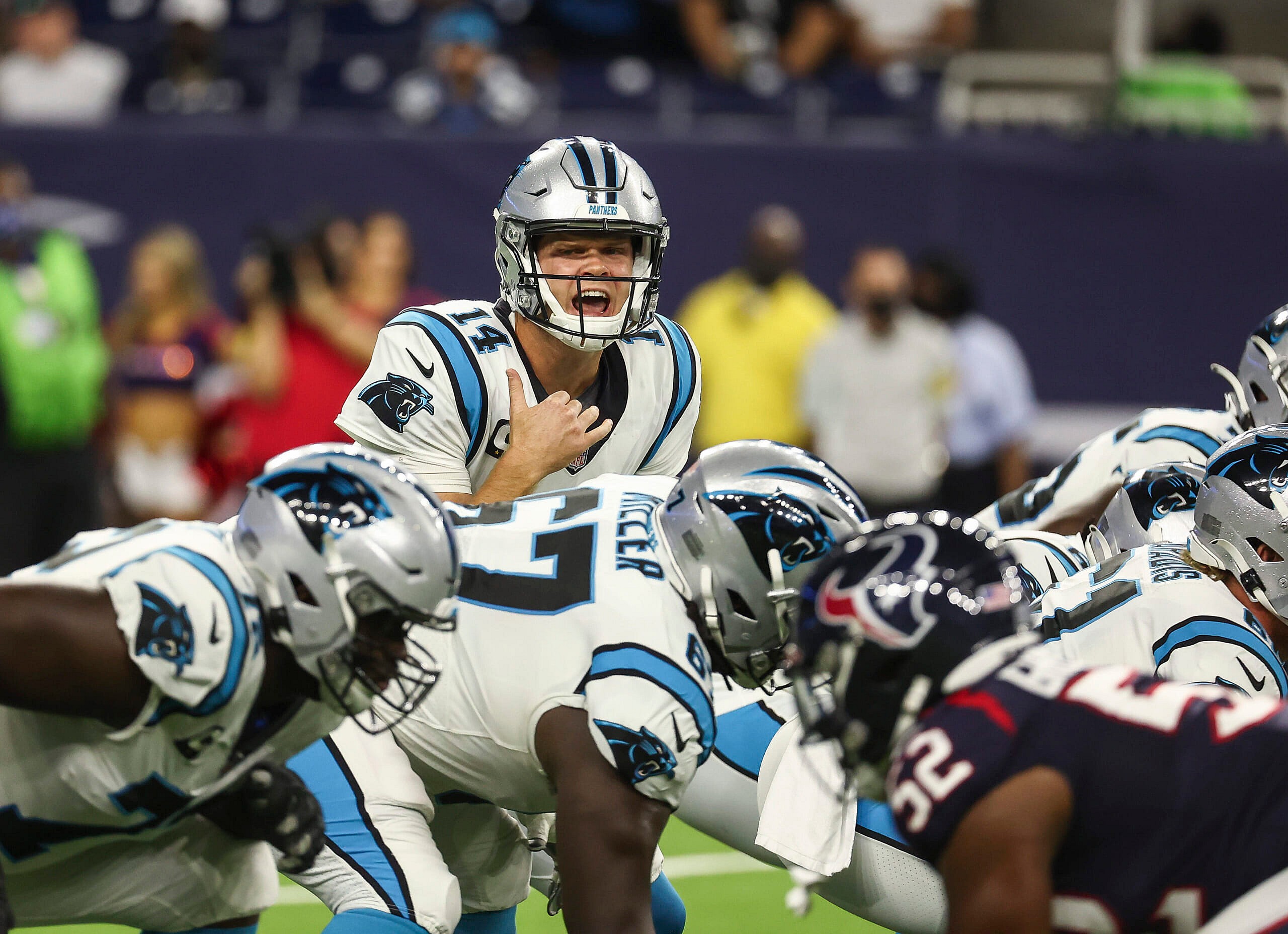 carolina panthers' sam darnold vs houston texans