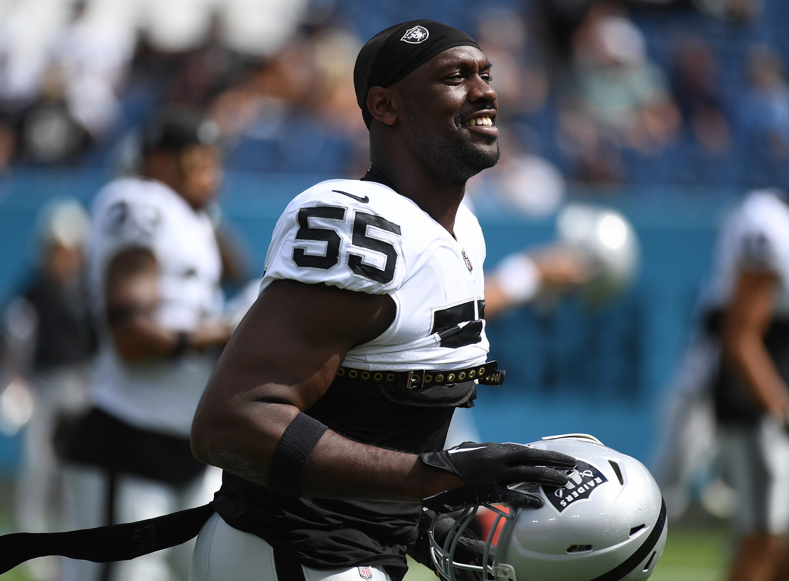 las vegas raiders at kansas city chiefs: chandler jones