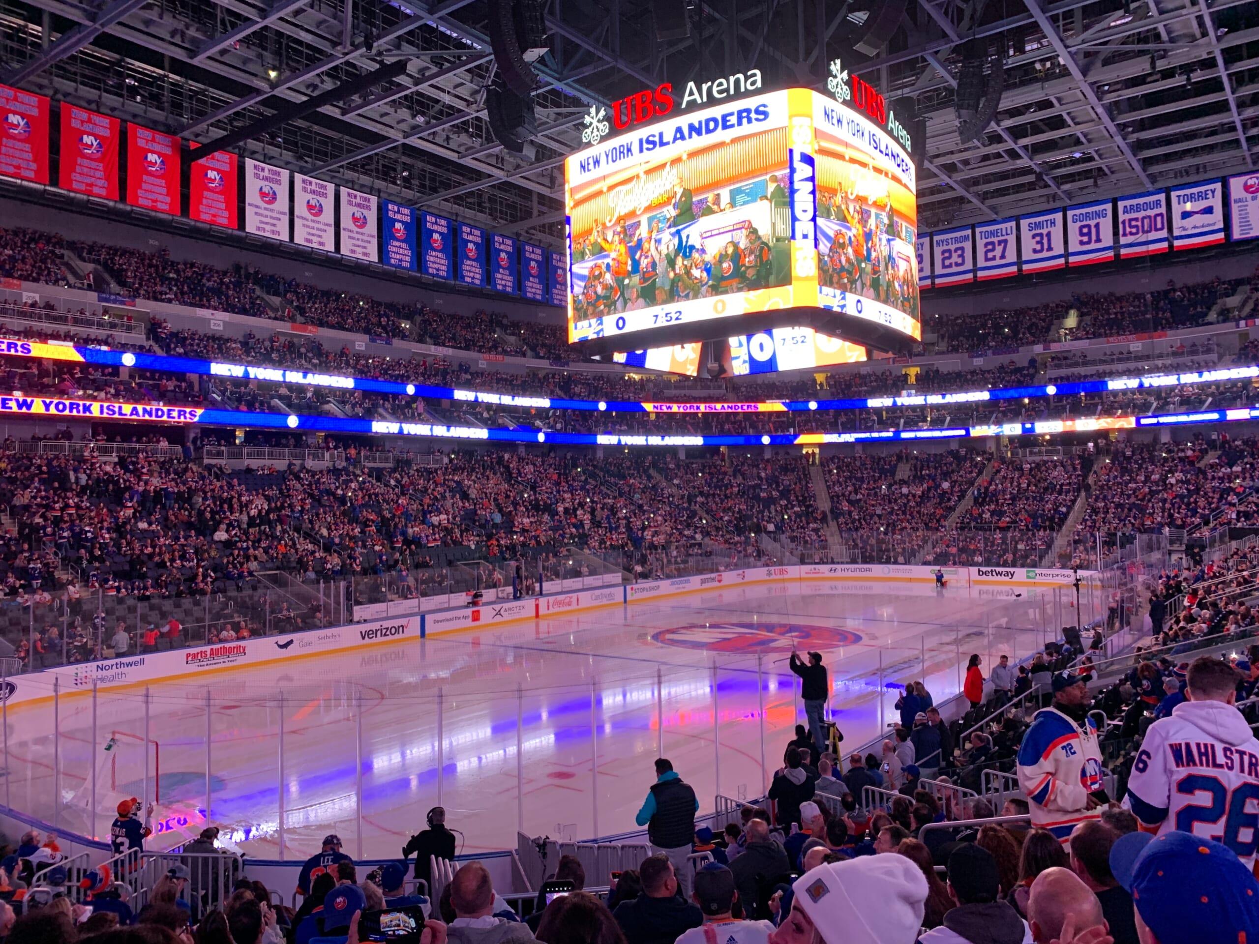 Inside UBS Arena on opening night