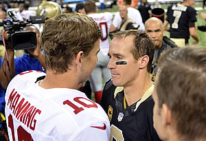 Drew Brees and Eli Manning