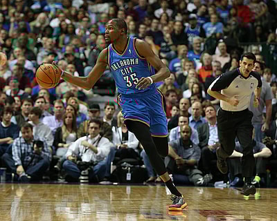 Kevin Durant looks to win his first MVP award. Photo by Matthew Emmons, USA Today Sports Images