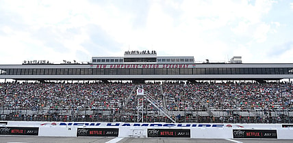 Jul 17, 2022; Loudon, New Hampshire, USA; The grandstand during the Ambetter 301 at New Hampshire Motor Speedway. Mandatory Credit: Eric Canha-USA TODAY Sports