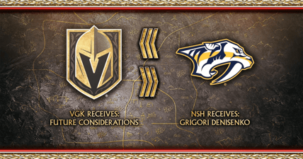 Vegas Golden Knights, Nashville Predators Trade Graphic (Photo/Screenshot- Vegas Golden Knights via Twitter)