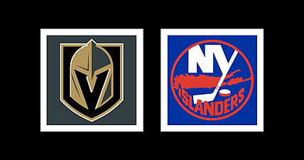 Vegas Golden Knights - New York Islanders Away Game Graphic
