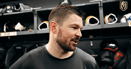 Golden Knights forward Tomáš Hertl meets with the media 4/10/2025 (Photo/Screenshot- Vegas Golden Knights via Twitter)