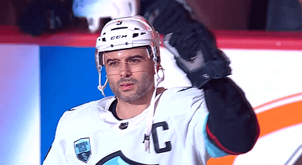 Mark Giordano Seattle Kraken Calgary Flames return. (Photo- Calgary Hockey Now)