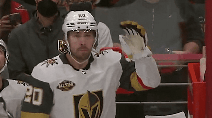 Chandler Stephenson waves to fans at Capital One Arena in Washington Capitals return (Photo/Screenshot- Washington Capitals via Twitter)
