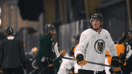 Jack Eichel Vegas Golden Knights practice (Photo/Screenshot- Vegas Golden Knights via Twitter)