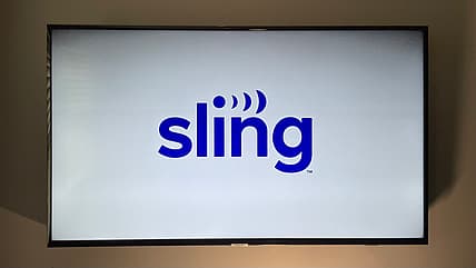 Sling TV logo on TV